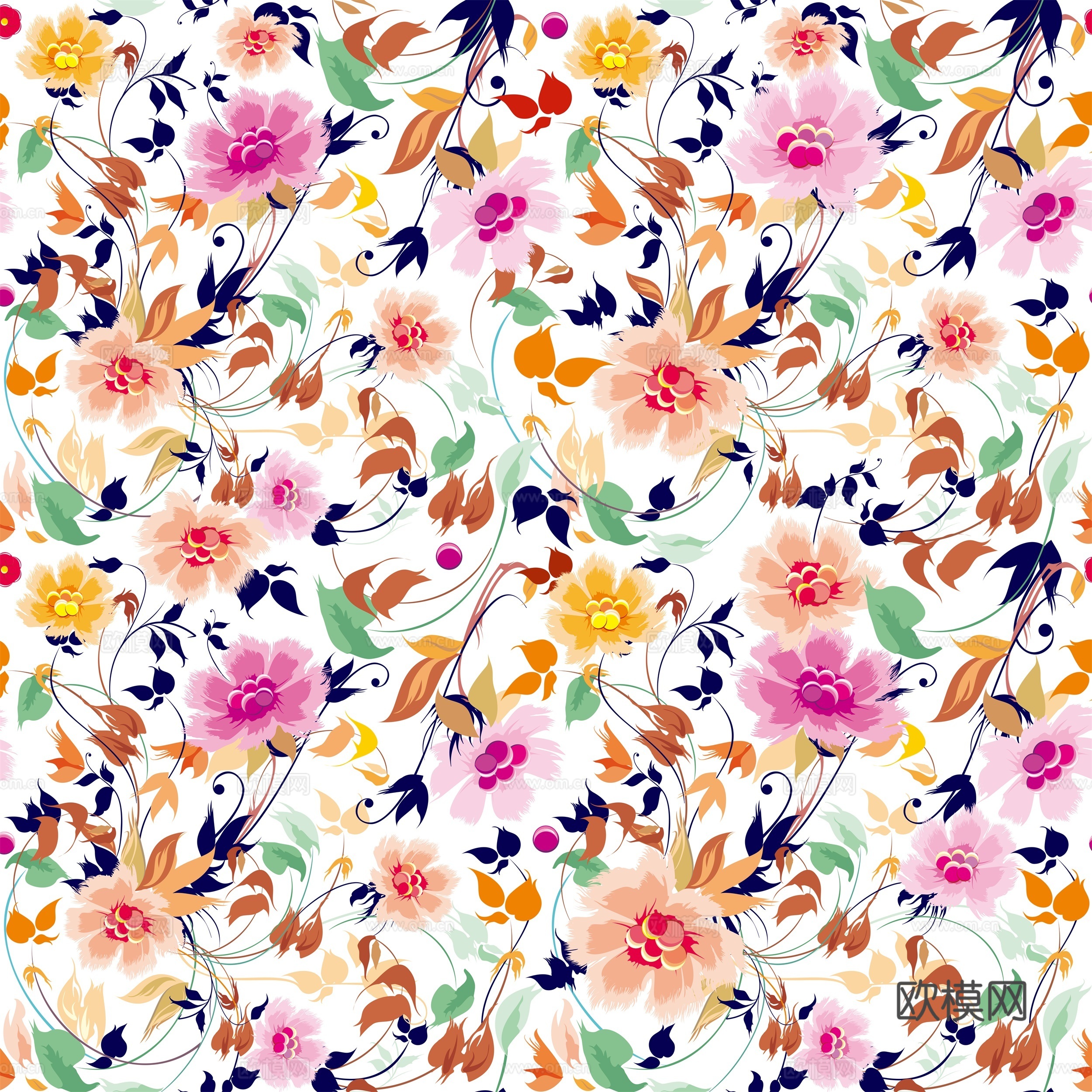 时尚植物图案纹理肌理26