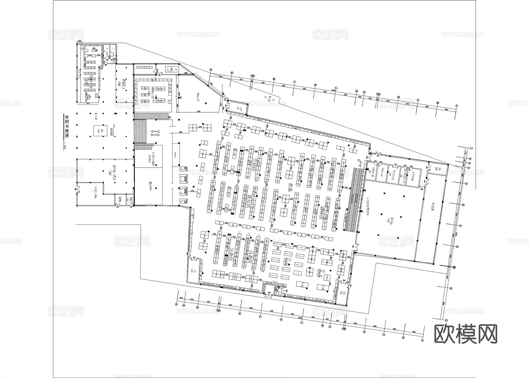 超市 最新平面施工图设计cad施工图