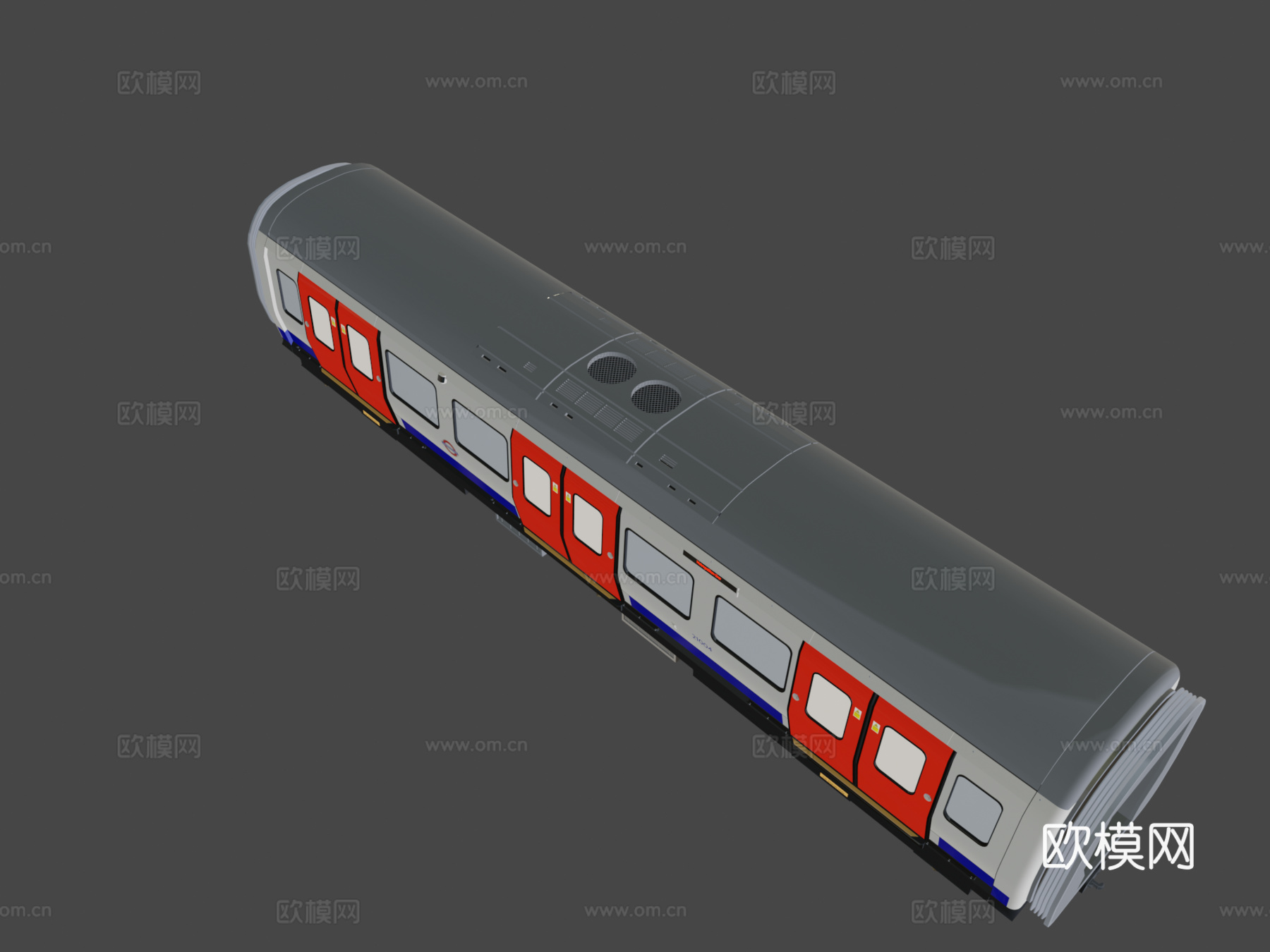 庞巴迪S型列车车厢  伦敦地铁3d模型下载（渲染图8）