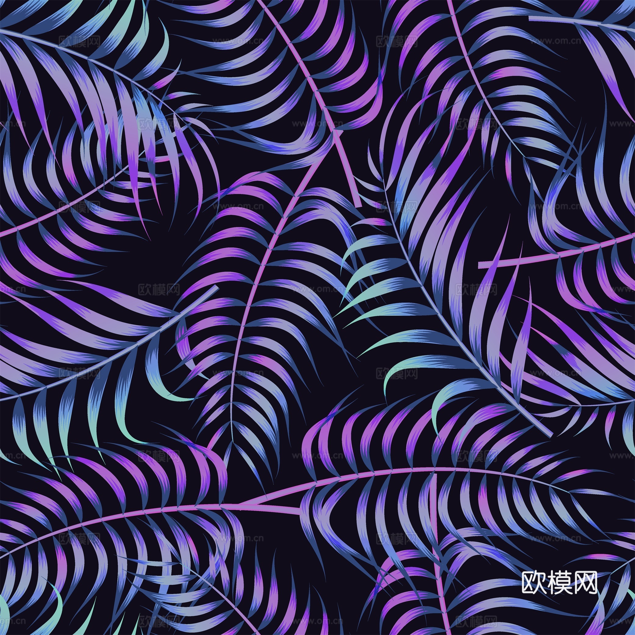 时尚热带植物花纹图案纹理肌理19