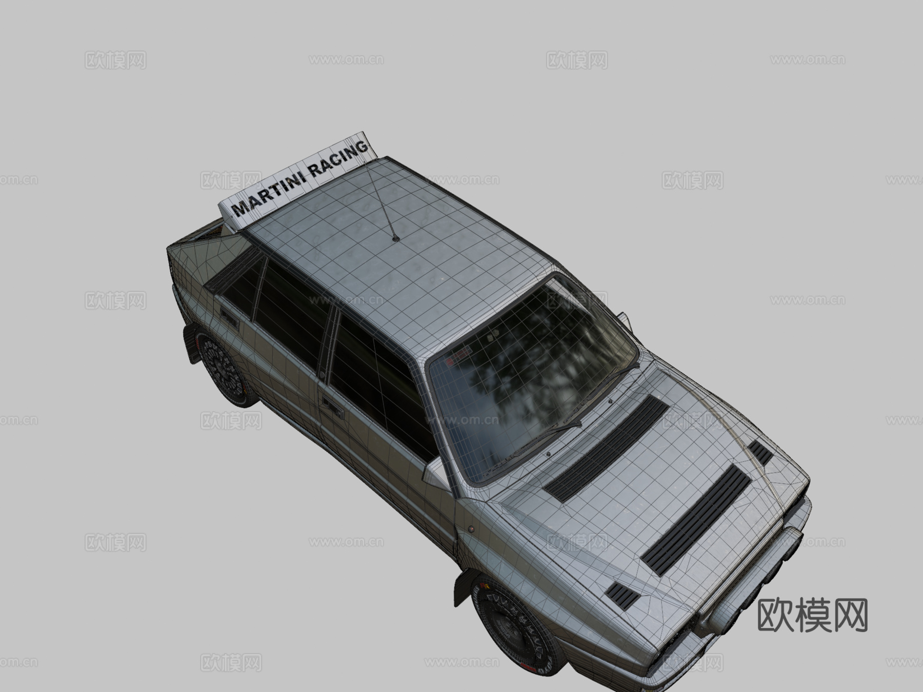 蓝旗亚Delta HF Integrale evo 23d模型下载（渲染图2）