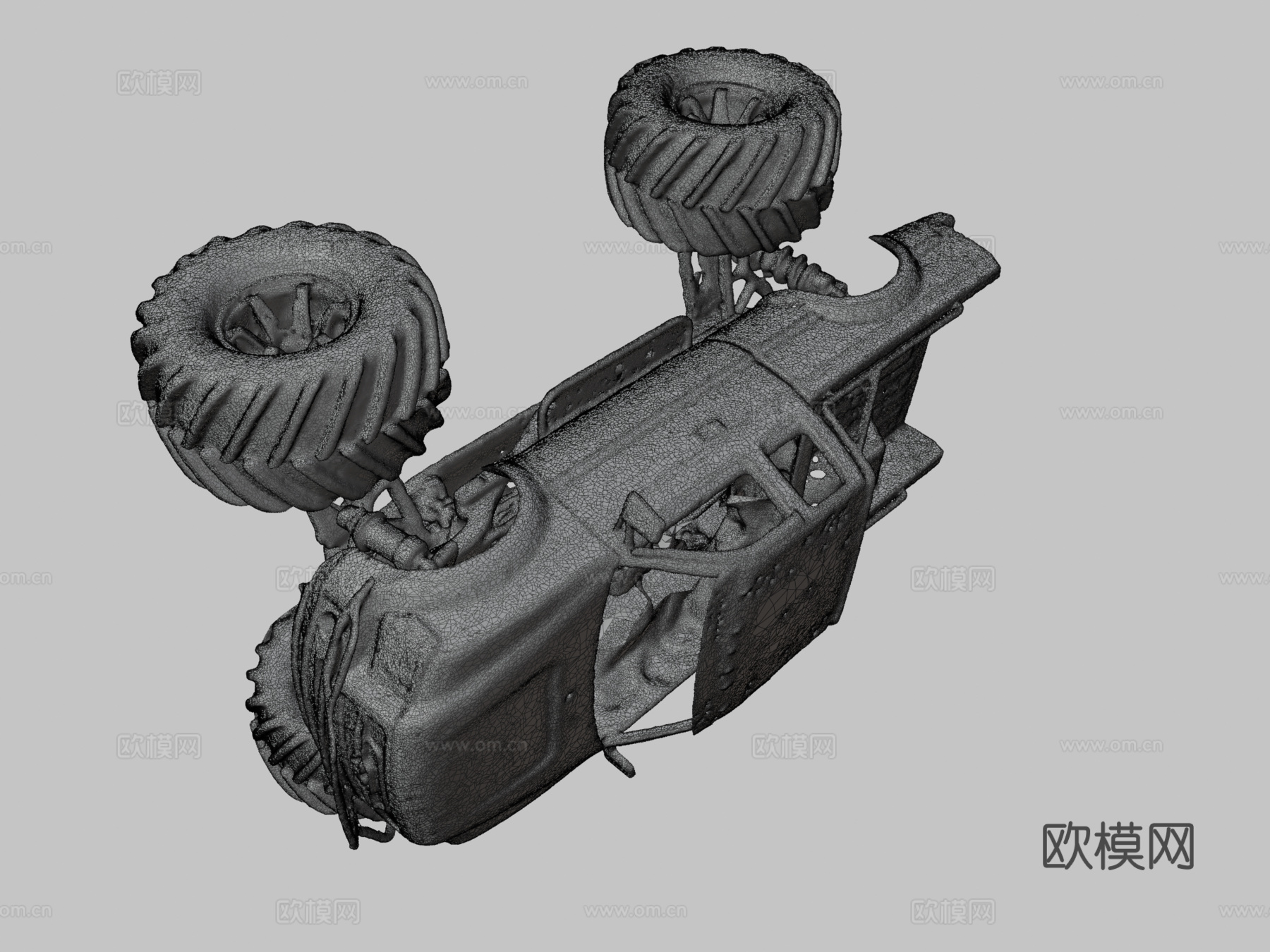 我的遥控车典型皮卡带MTC ISS RC怪物3d模型下载（渲染图3）