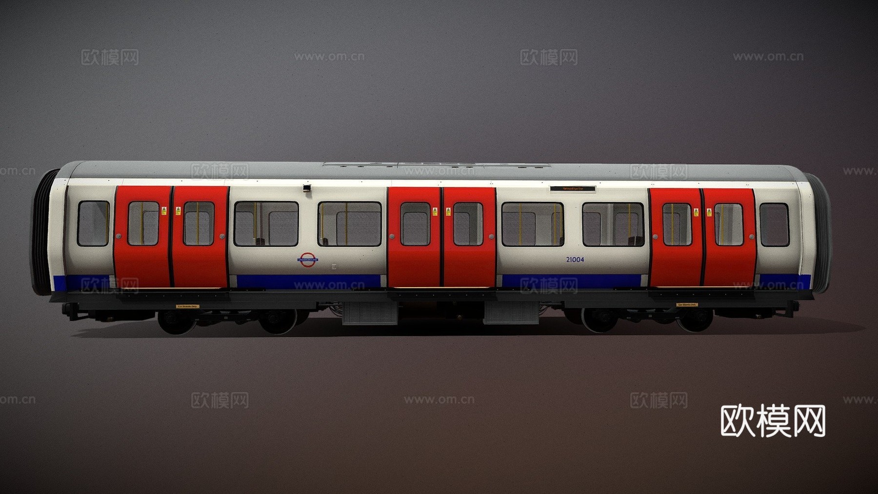 庞巴迪S型列车车厢  伦敦地铁3d模型下载（渲染图1）