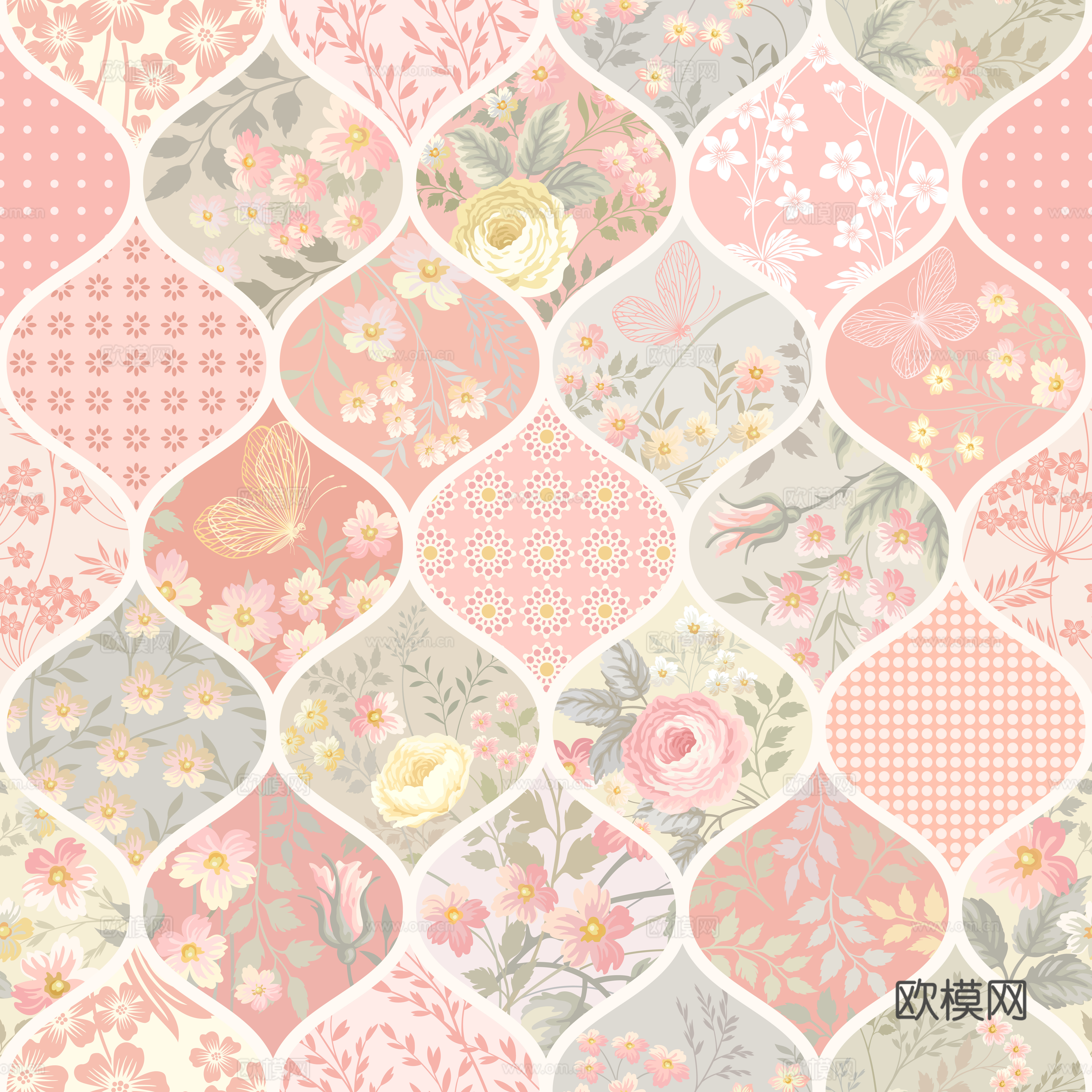 复古民族拼花图案纹理肌理25