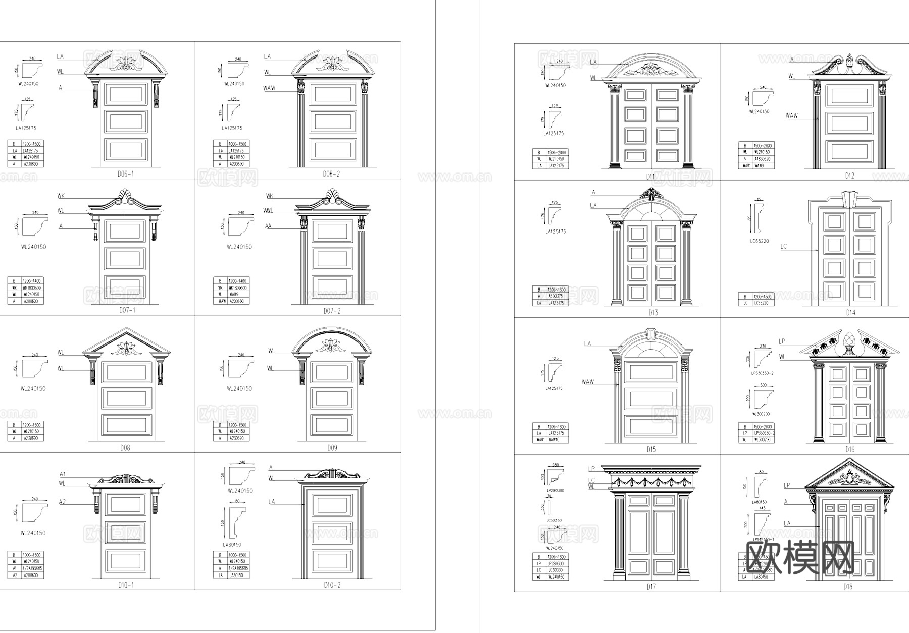 门窗图块图例CAD施工图cad施工图