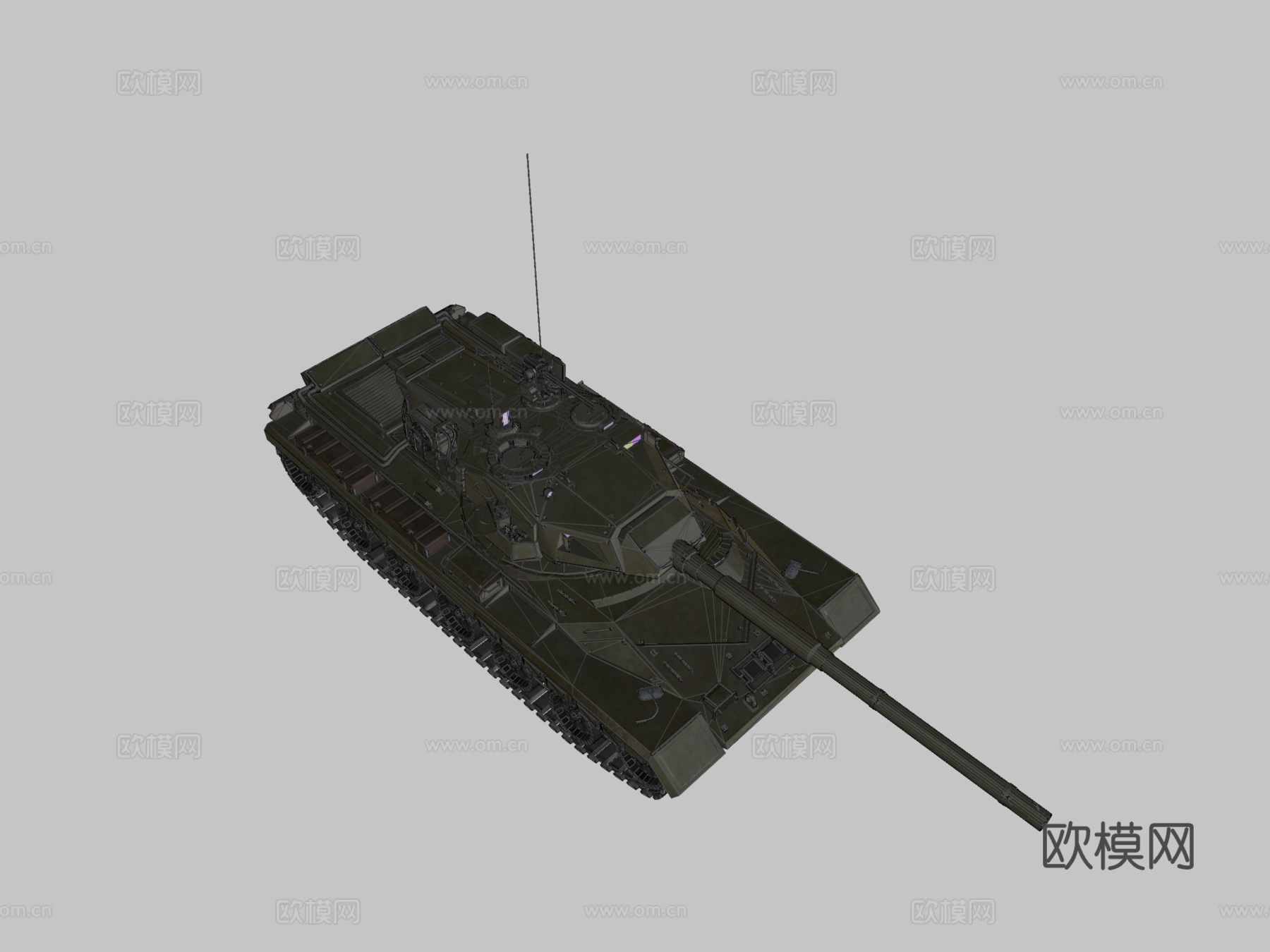 虚构冷战坦克3d模型下载（渲染图2）