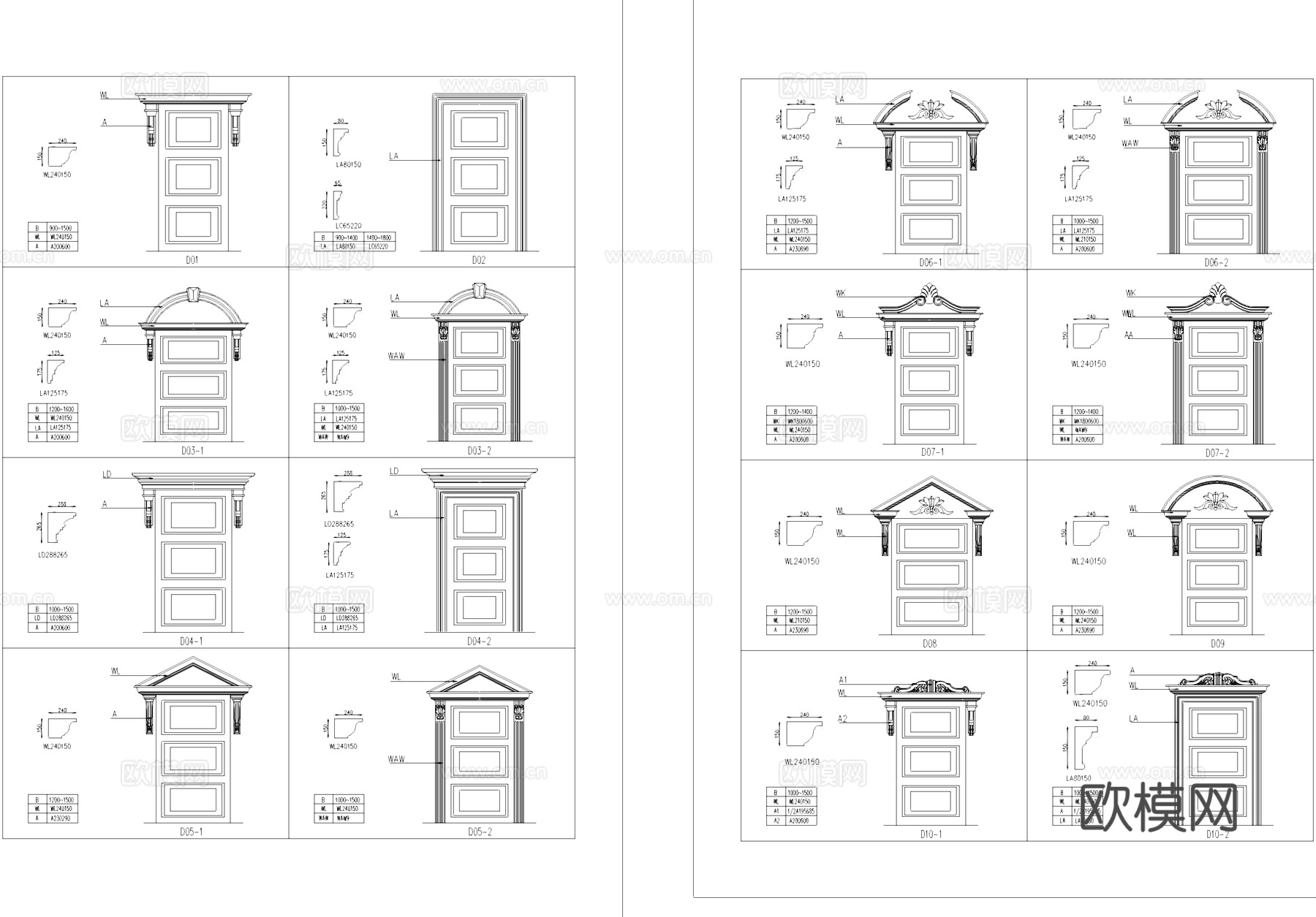 门窗图块图例CAD施工图cad施工图