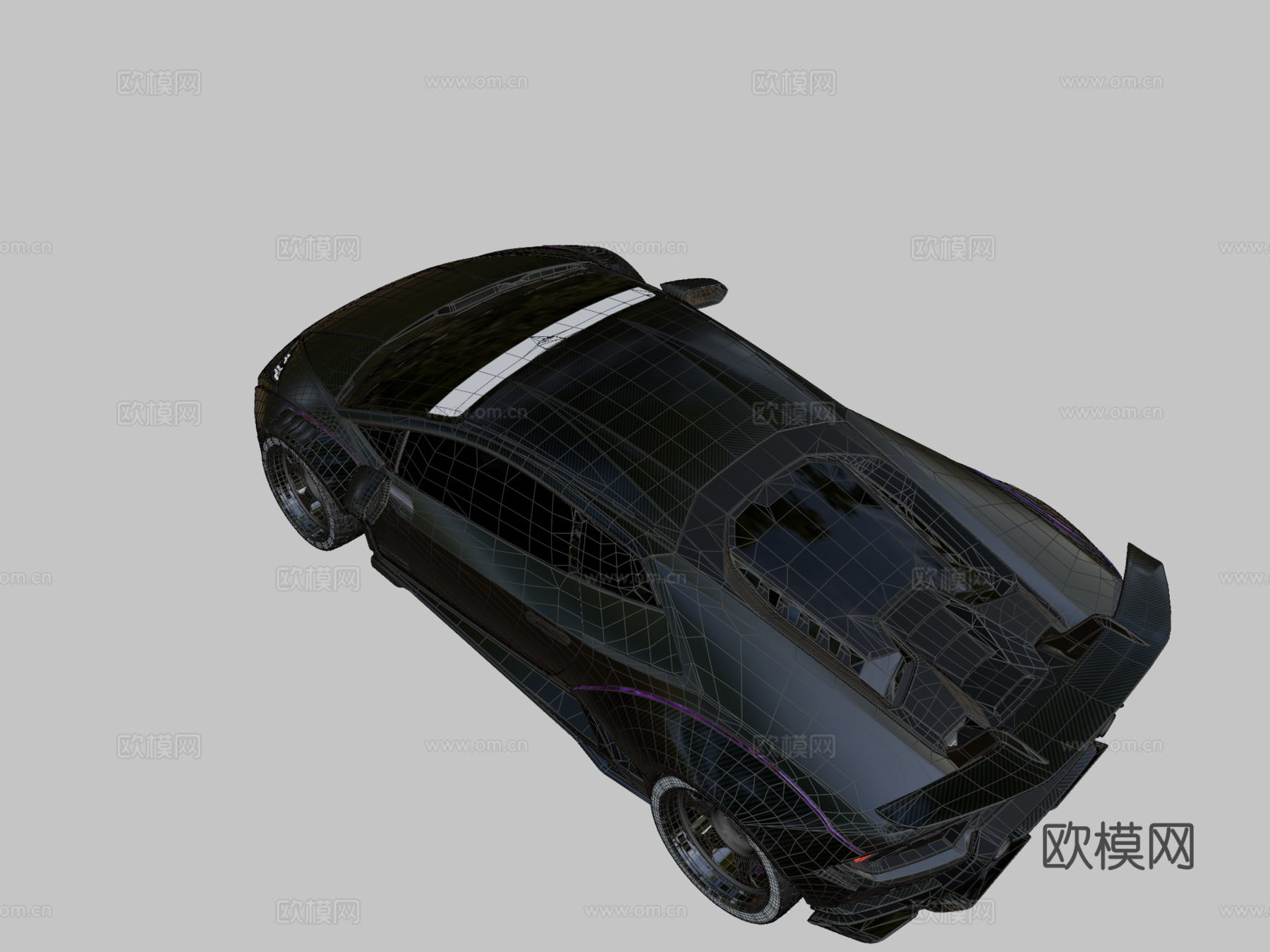 Huracan鹰3d模型下载（渲染图2）