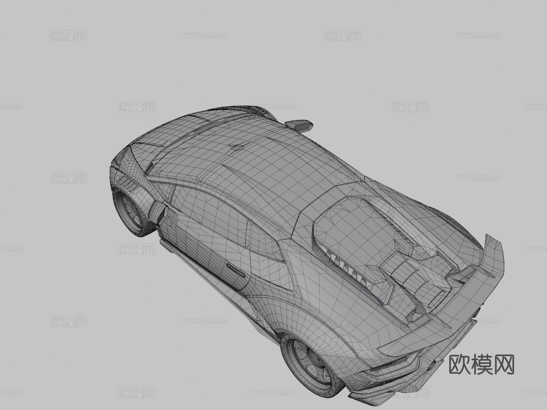 Huracan鹰3d模型下载（渲染图3）