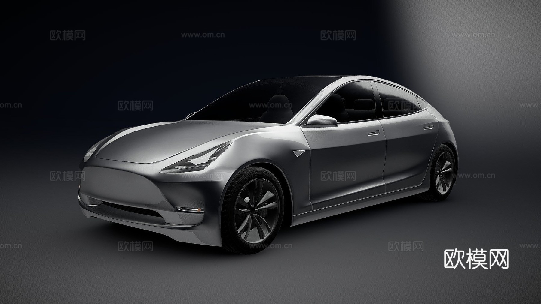 特斯拉Model 33d模型下载（渲染图1）