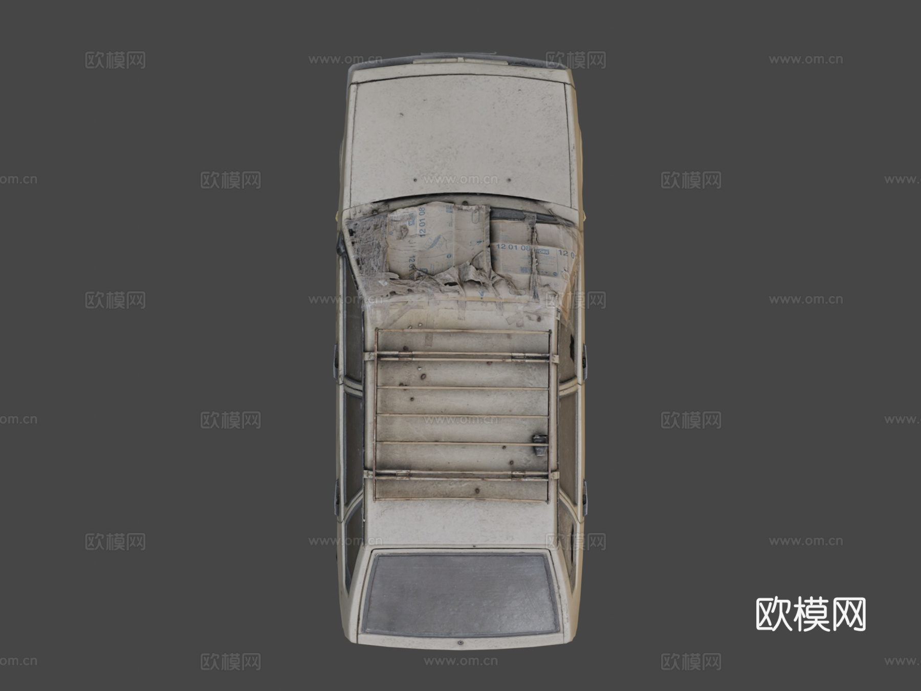 肮脏的拉达车3d模型下载（渲染图7）