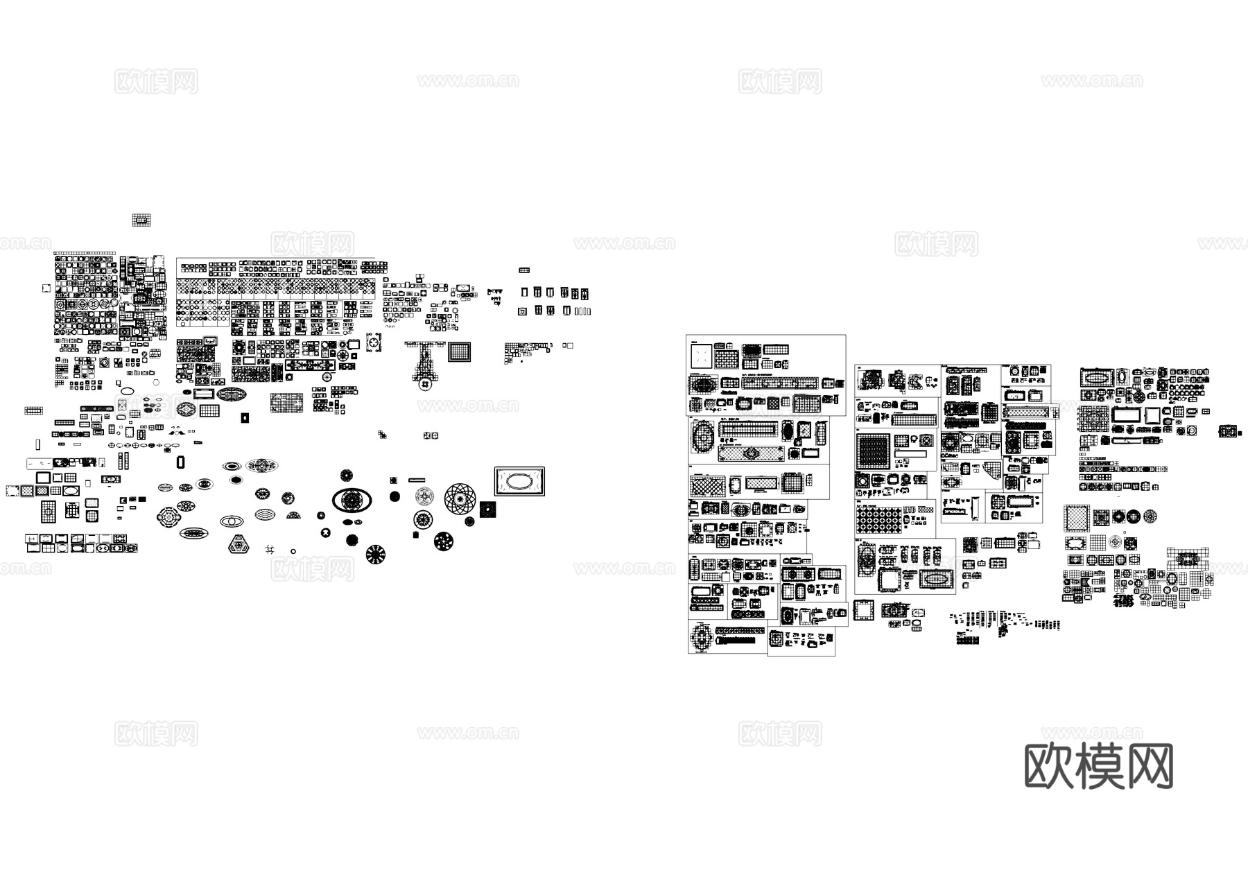 地面拼花纹样CAD施工图库cad施工图