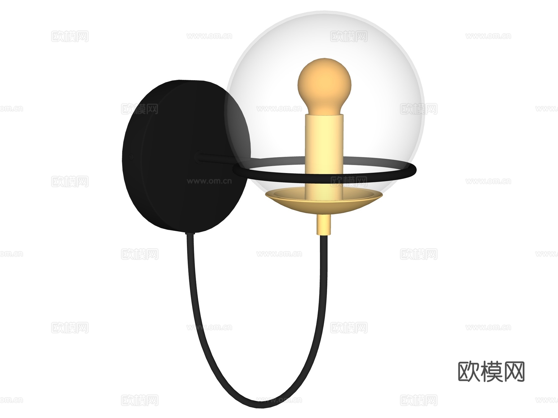 壁灯 装饰壁灯 金属壁灯 玻璃壁灯su模型