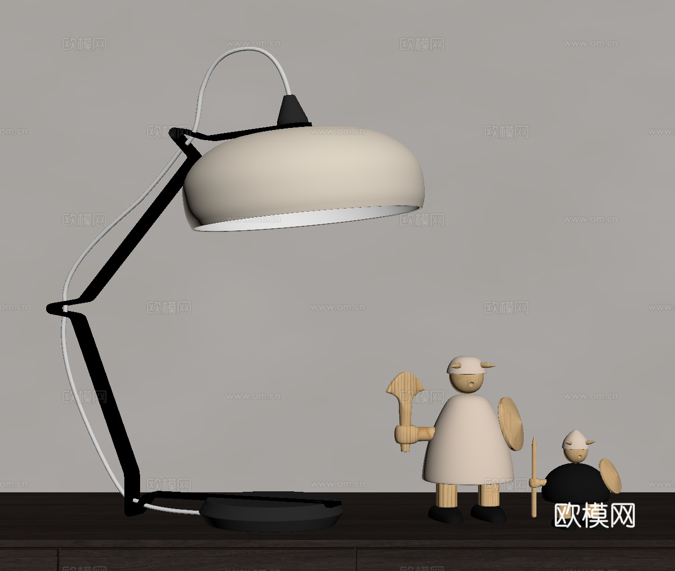 现代台灯 儿童台灯su模型