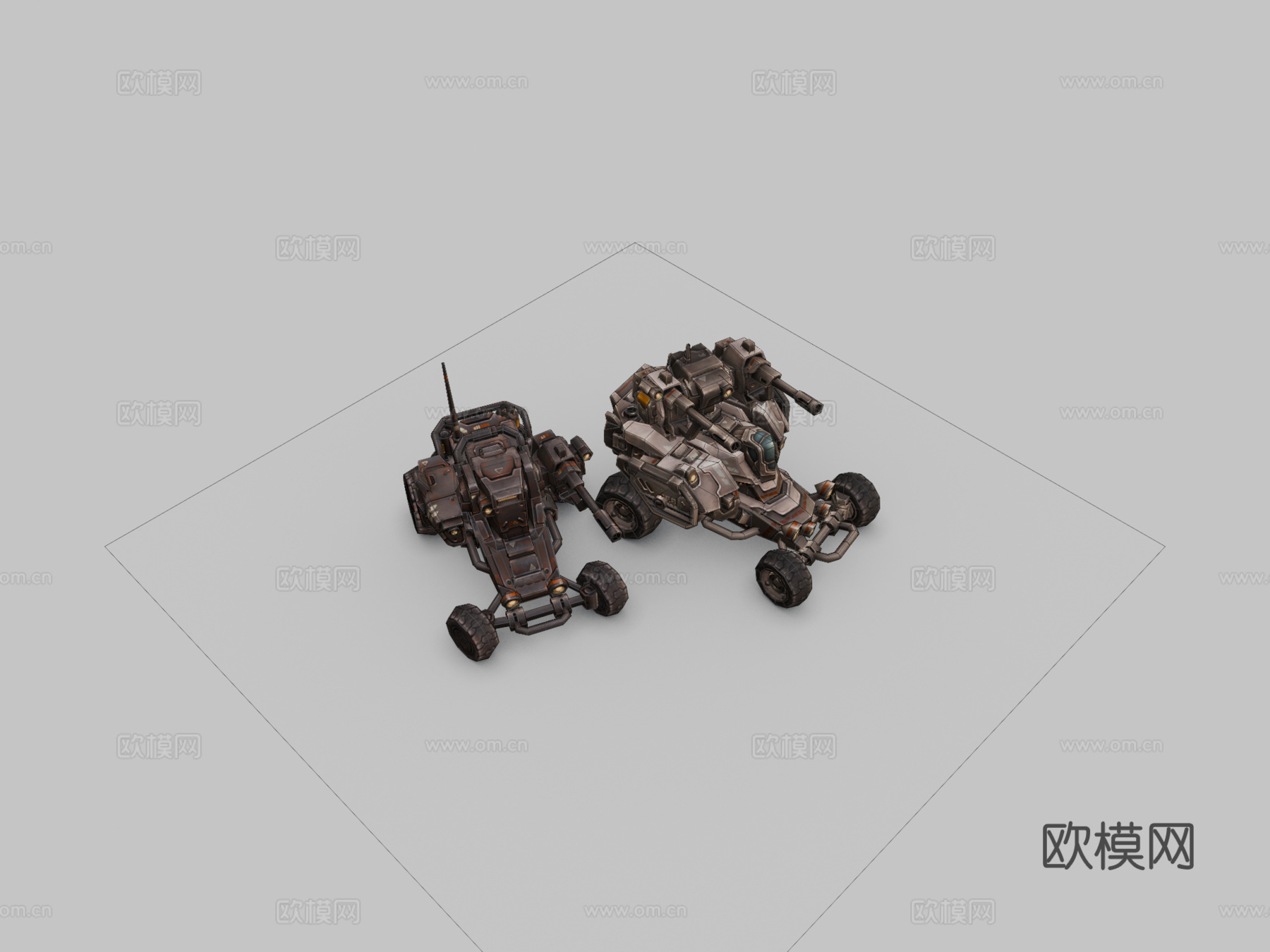 科幻越野车3d模型下载（渲染图2）