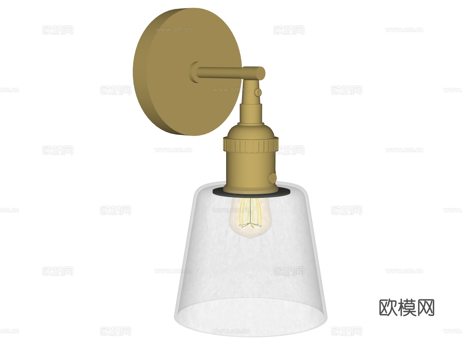 壁灯 装饰壁灯 金属壁灯 玻璃壁灯su模型