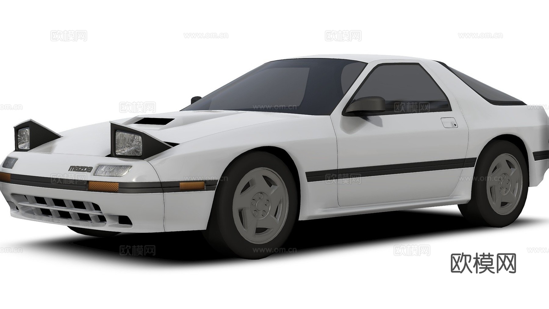 马自达RX7 FC3d模型下载（渲染图1）