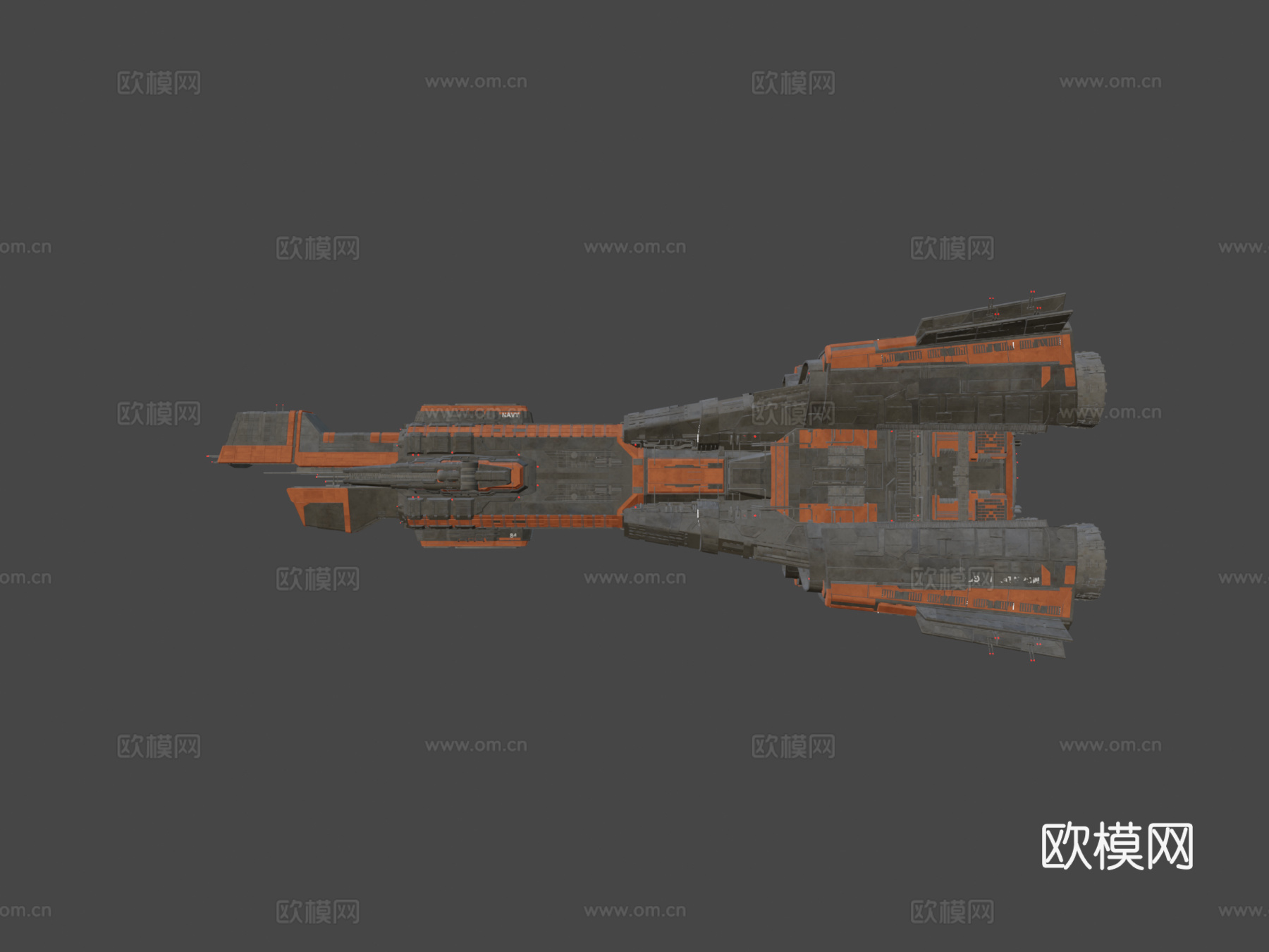 火星国会共和国海军唐纳哲号3d模型下载（渲染图6）