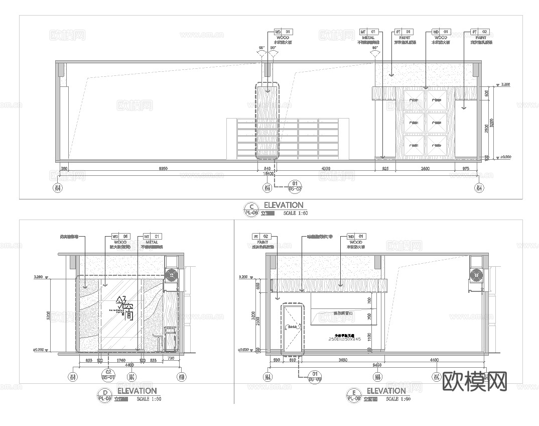 大型超市 最新全套施工图设计cad施工图