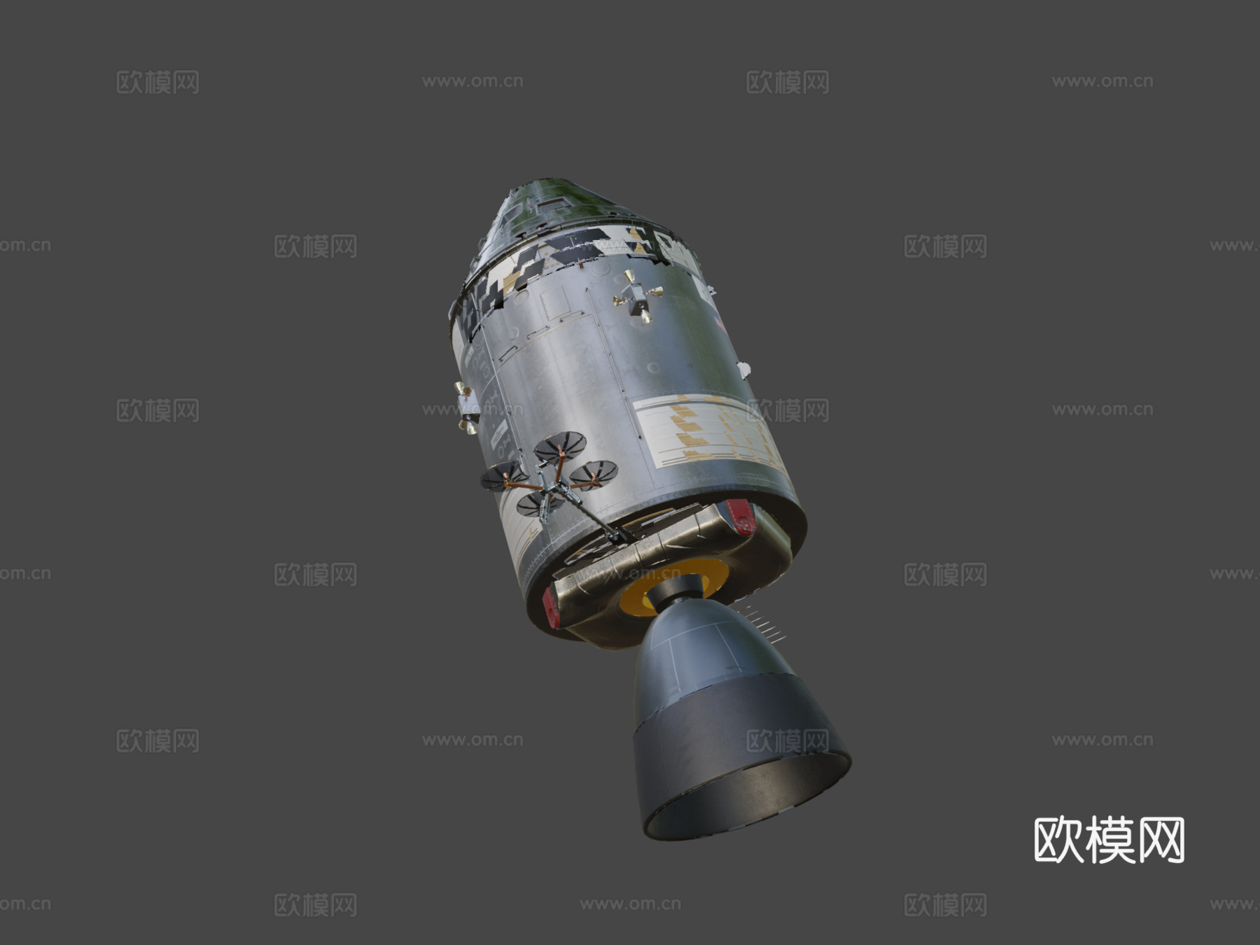 阿波罗指令与服务舱3d模型下载（渲染图5）