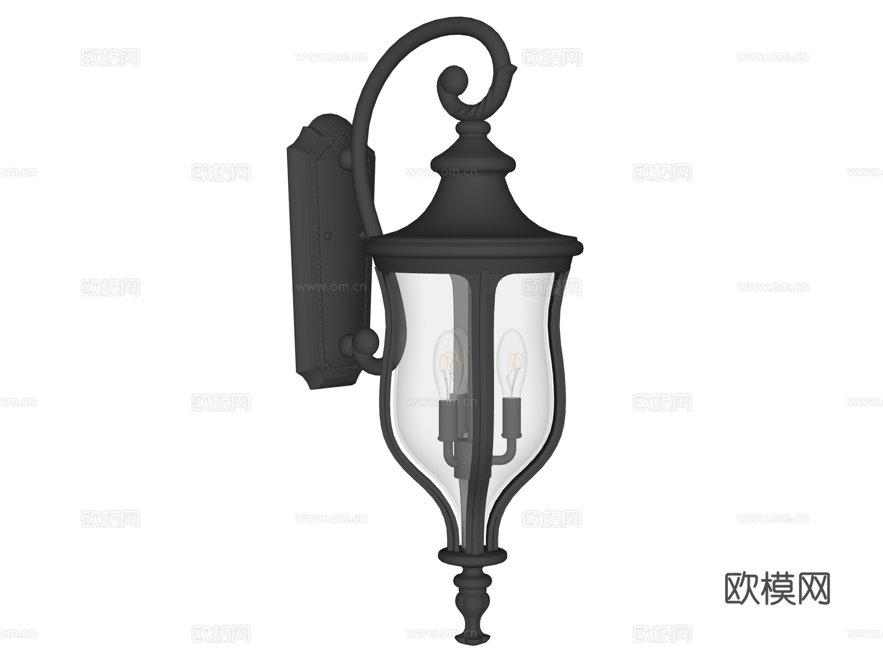 壁灯 装饰壁灯 金属壁灯 户外壁灯su模型