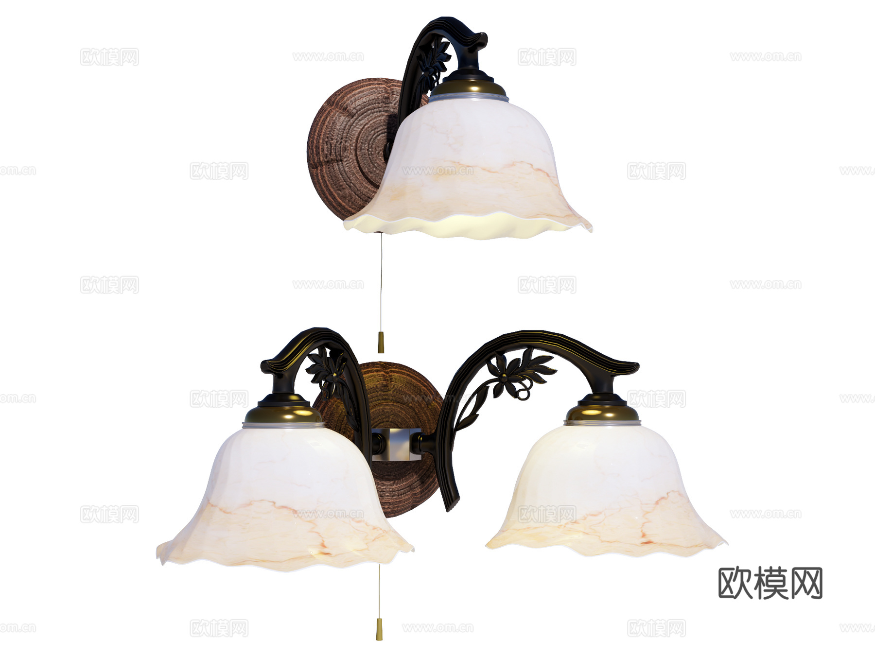 壁灯 装饰壁灯 金属壁灯 户外壁灯su模型