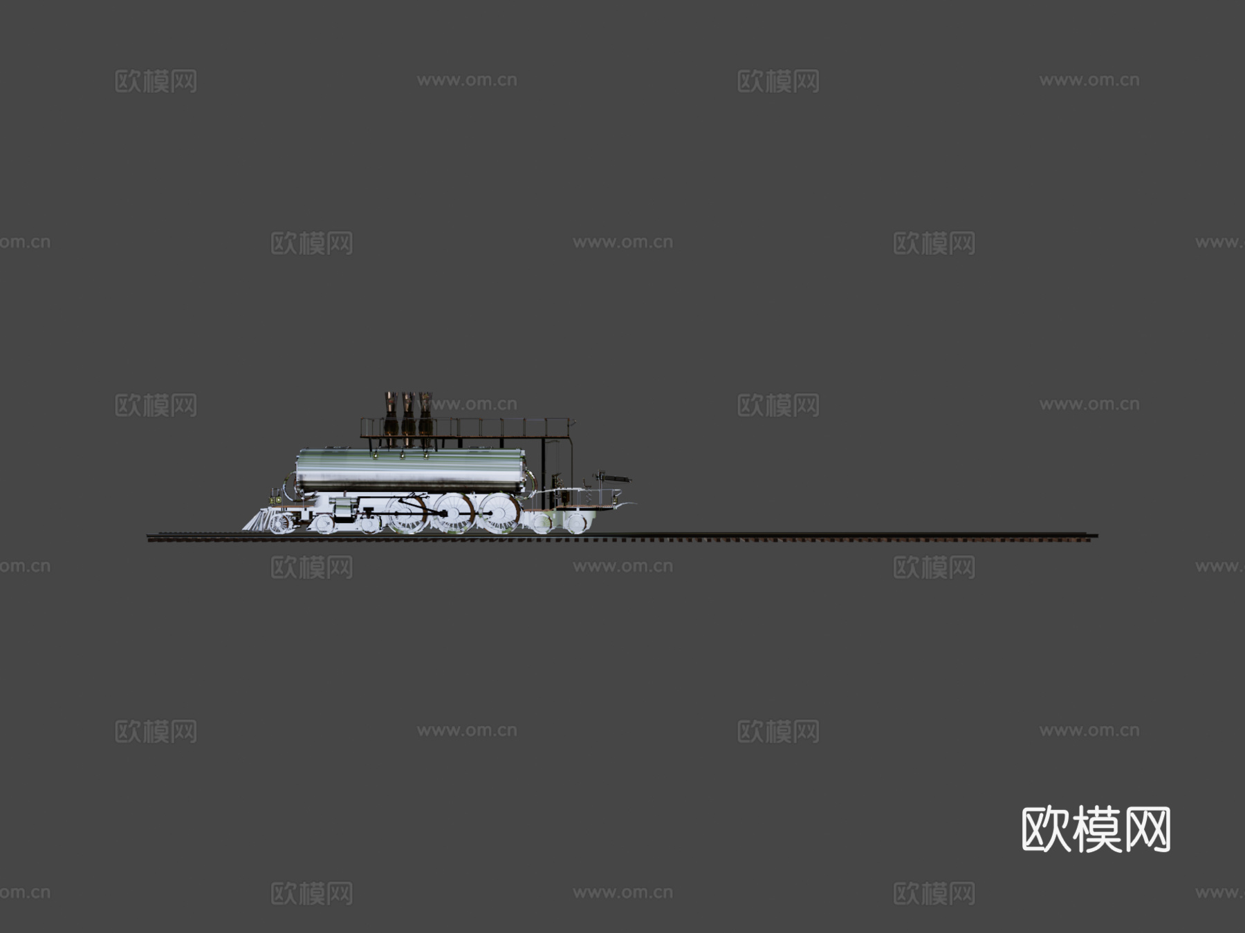 蒸汽朋克机车 动画3d模型下载（渲染图6）