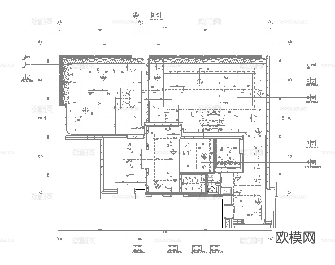 酒店大套房 最新全套施工图设计cad施工图