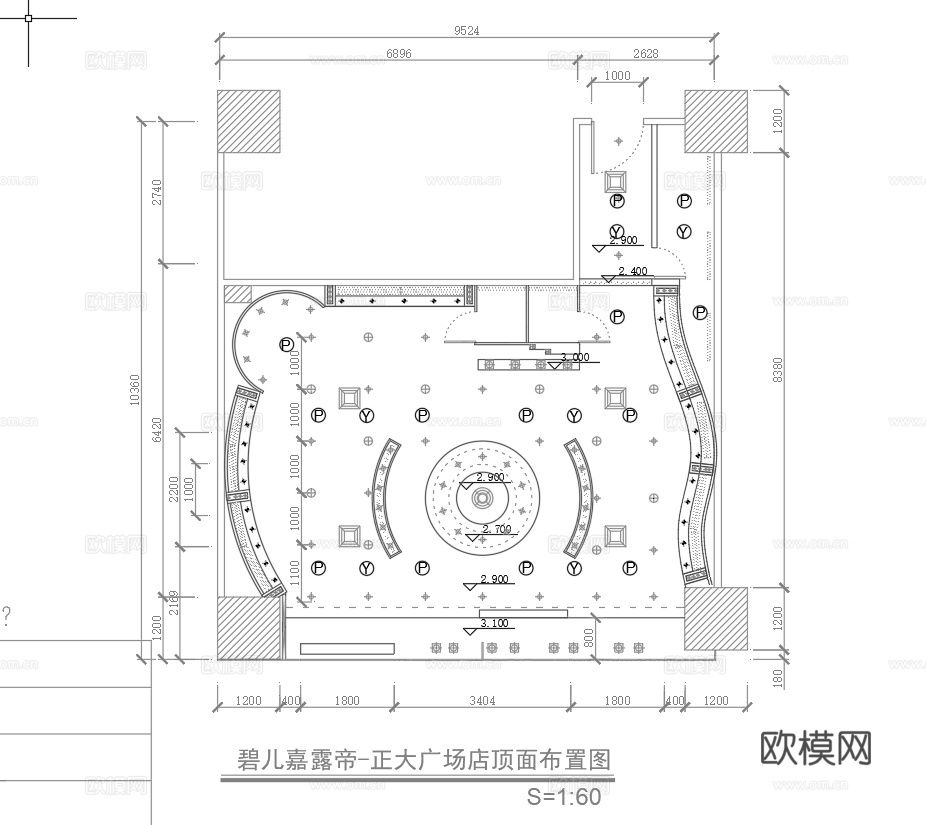 男装女装服装店专卖店 最新全套施工图设计cad施工图