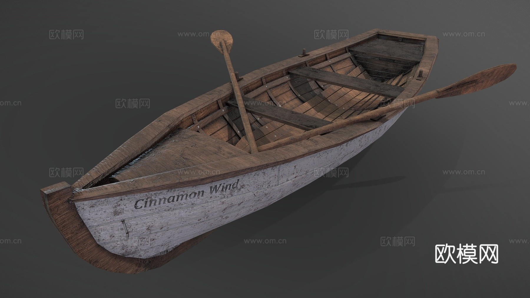 划艇3d模型下载（渲染图1）