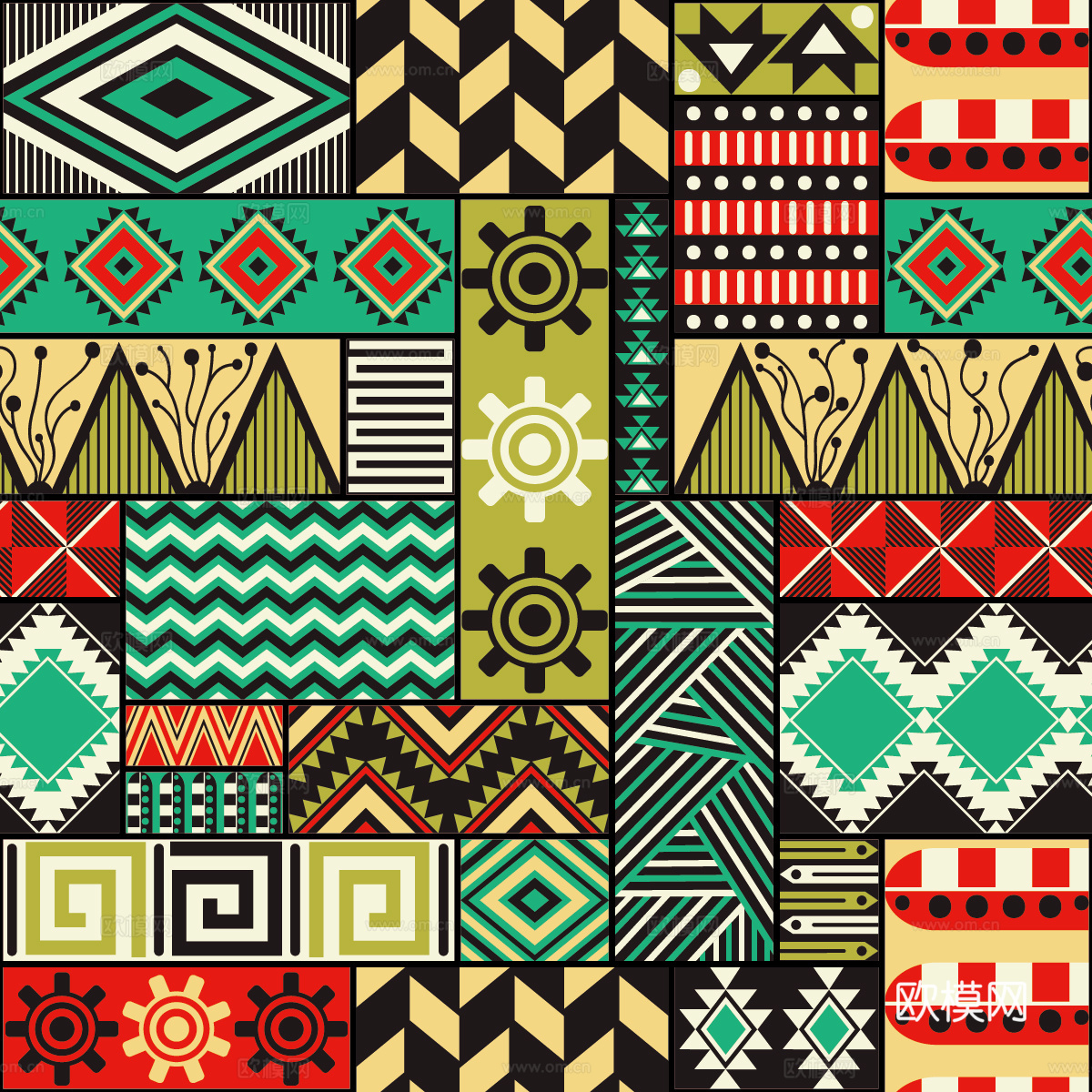 复古民族风花纹图案纹理18下载