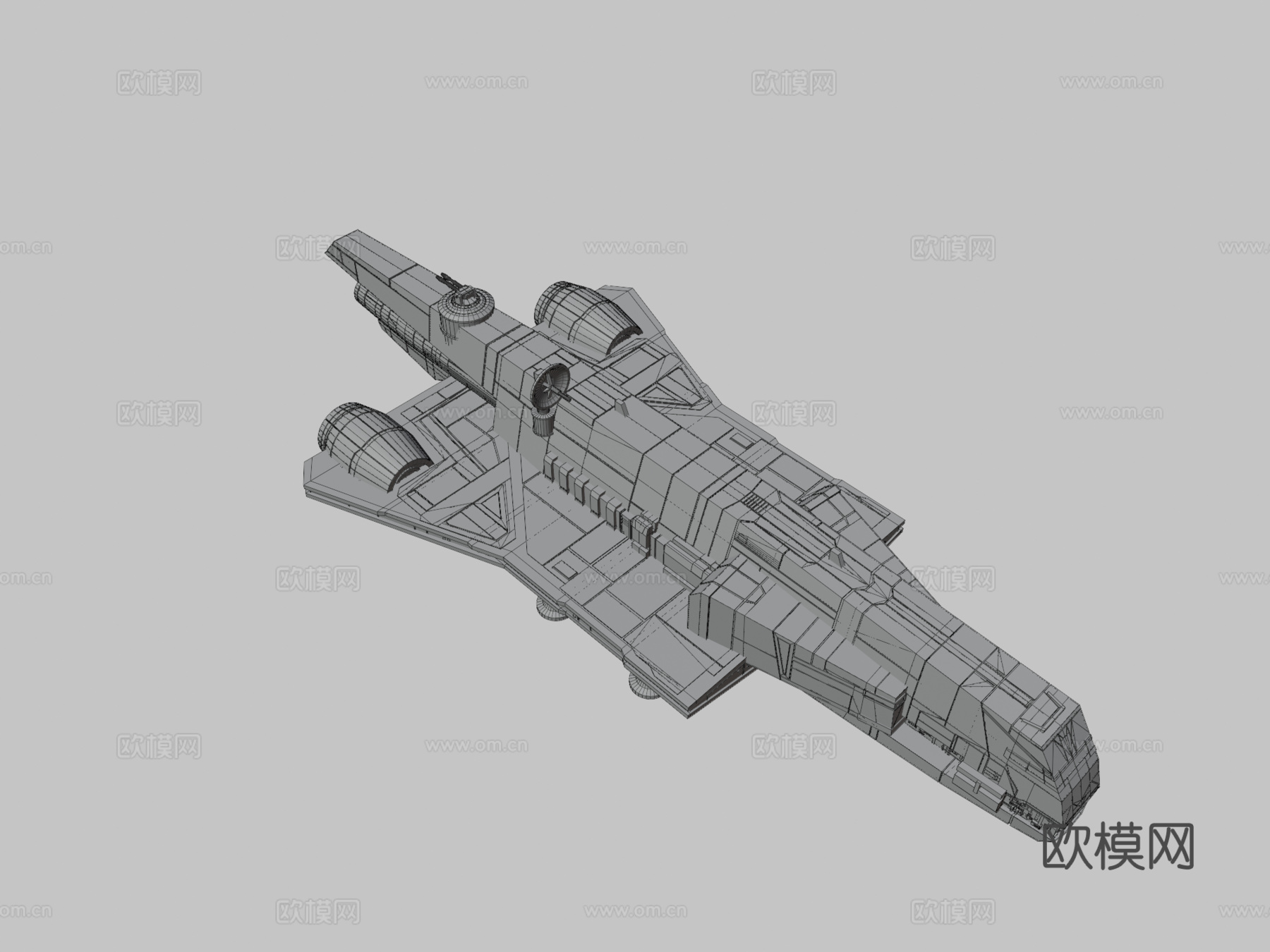 星球大战  戈赞蒂级巡洋舰3d模型下载（渲染图3）