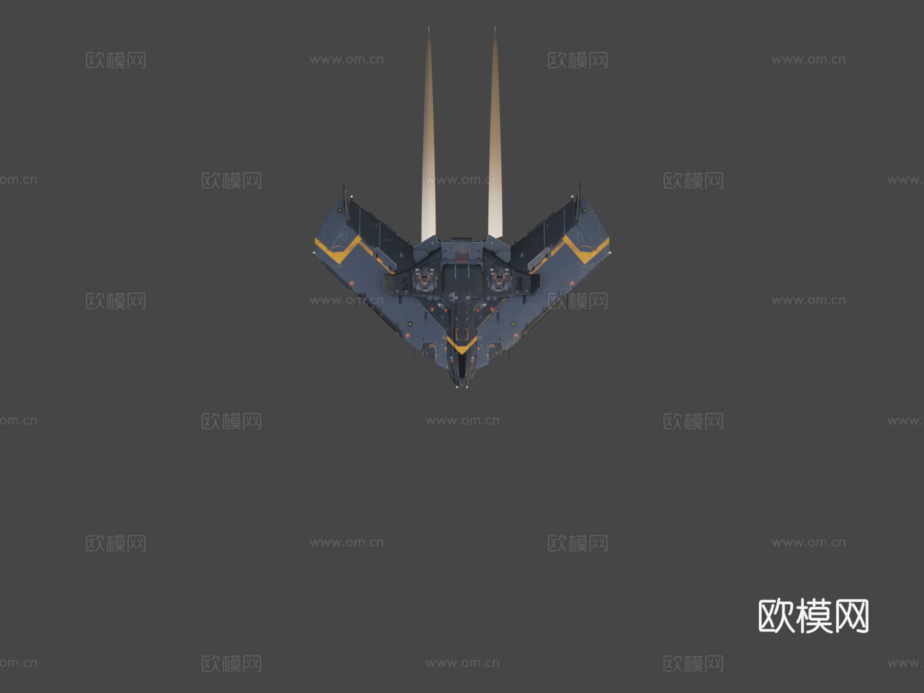 刀形飞船3d模型