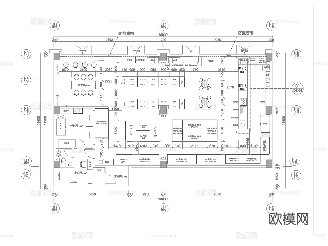大型超市 最新全套施工图设计cad施工图