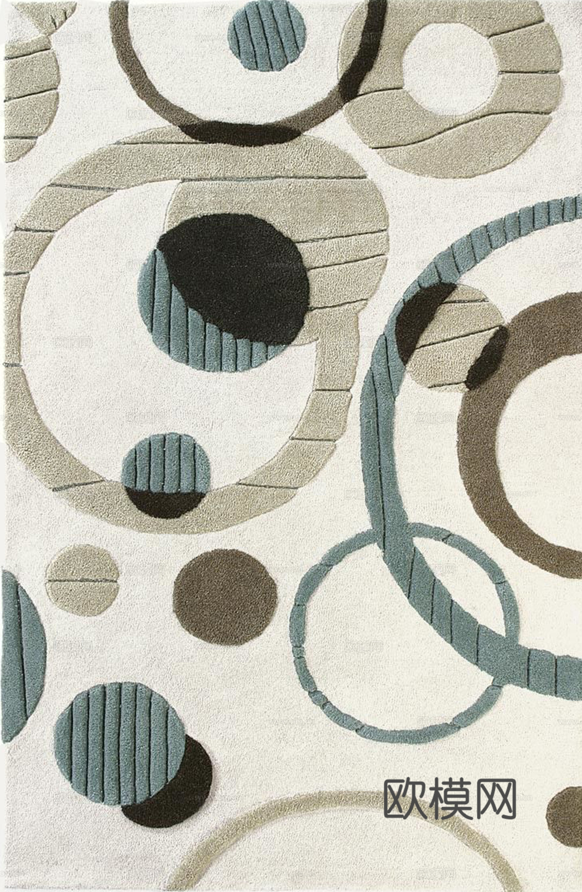 现代简约彩色儿童地毯