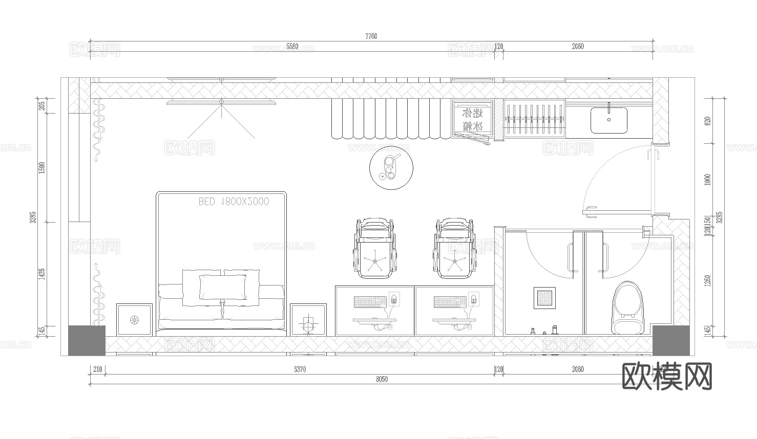 1300平电竞酒店 最新全套施工图设计cad施工图