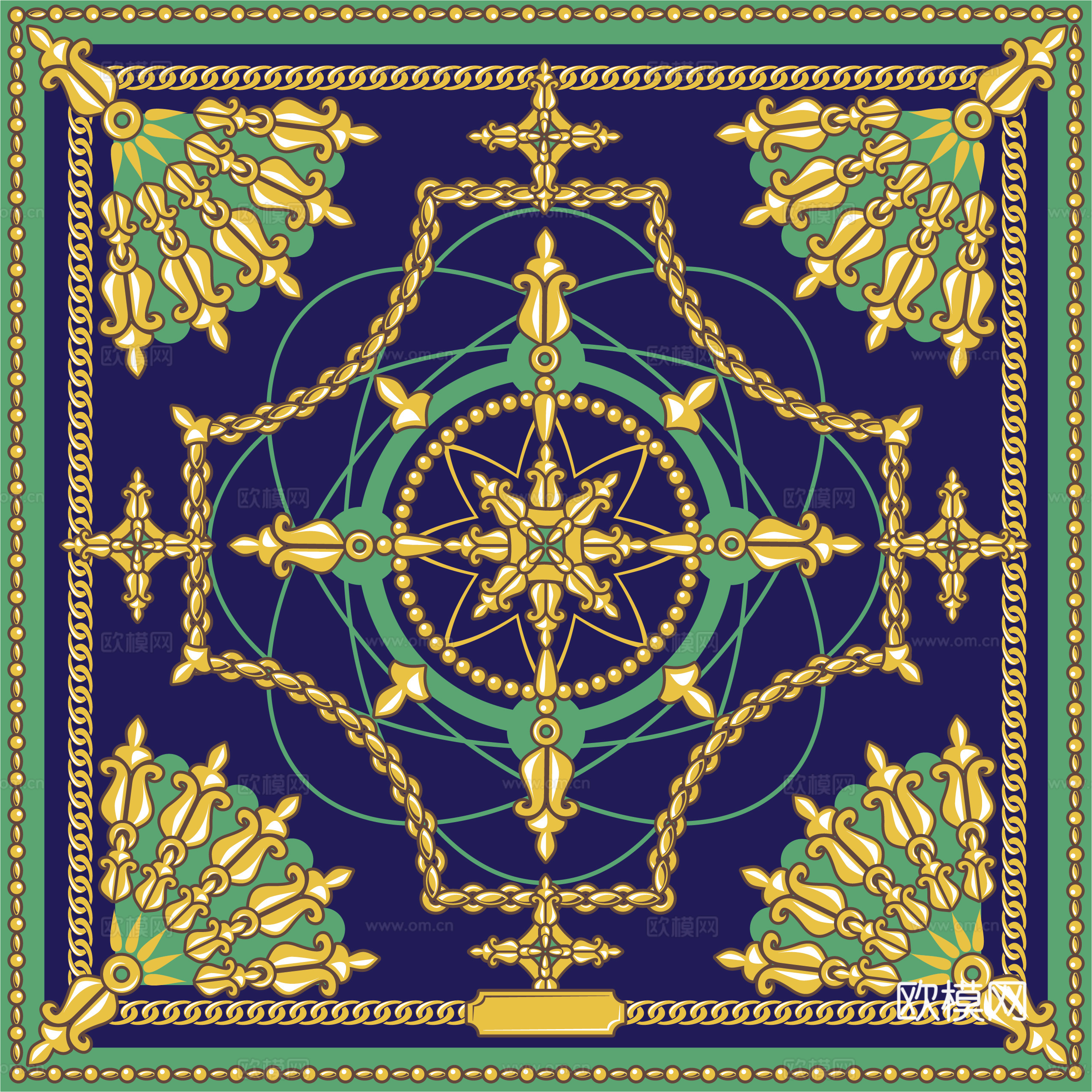 复古民族风花纹图案纹理3