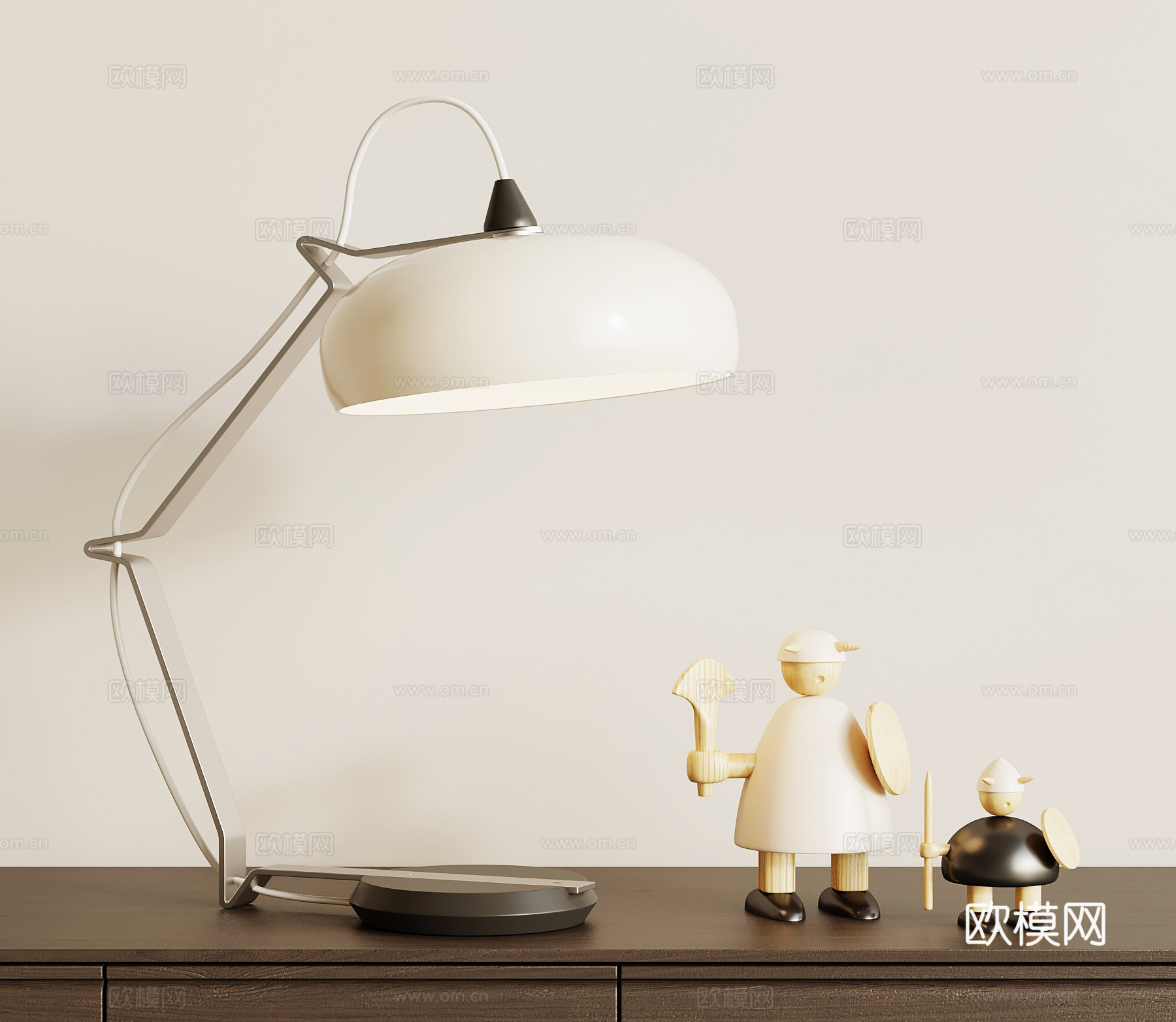 现代台灯 儿童台灯su模型
