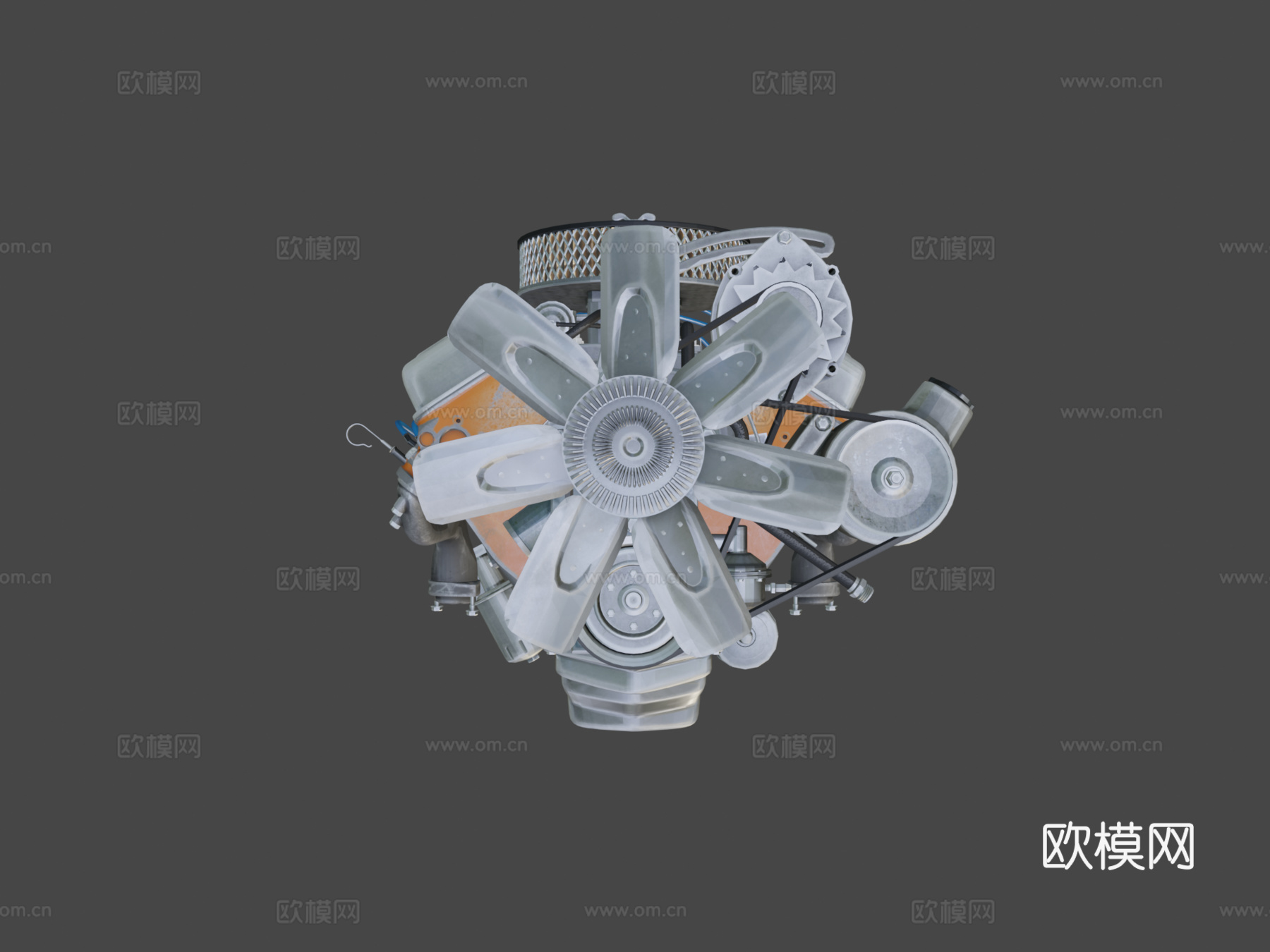 汽车发动机 庞蒂亚克 Unity shehab house3d模型下载（渲染图5）