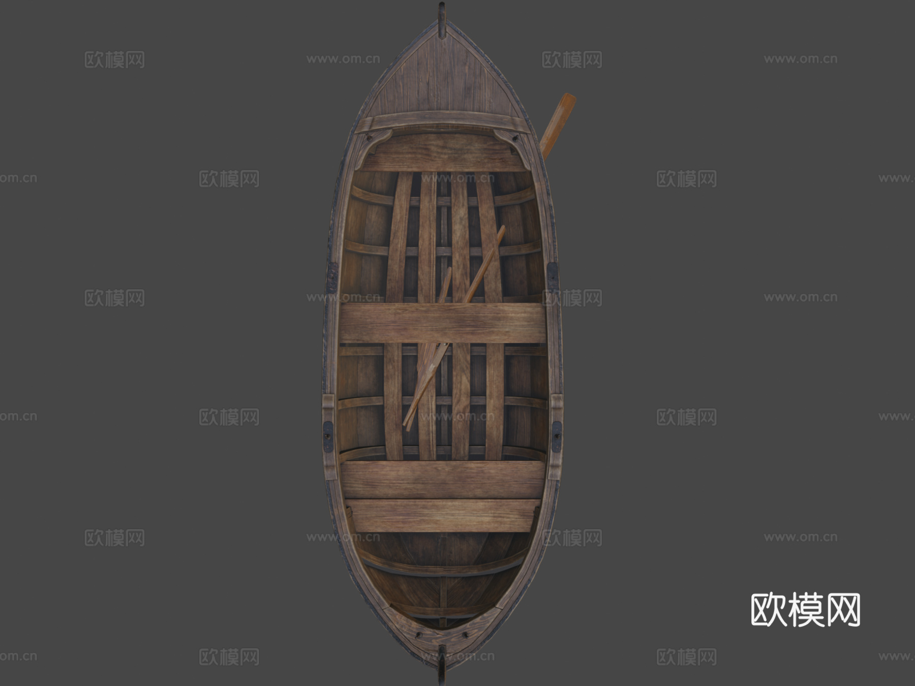 木质划艇库布特  十九世纪3d模型下载（渲染图8）