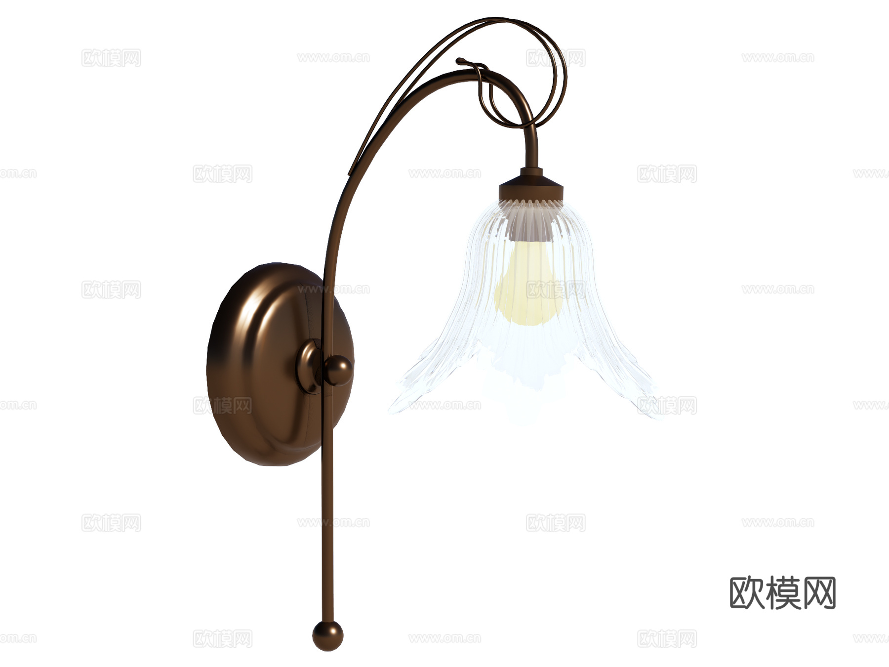 壁灯 装饰壁灯 金属壁灯 玻璃壁灯su模型