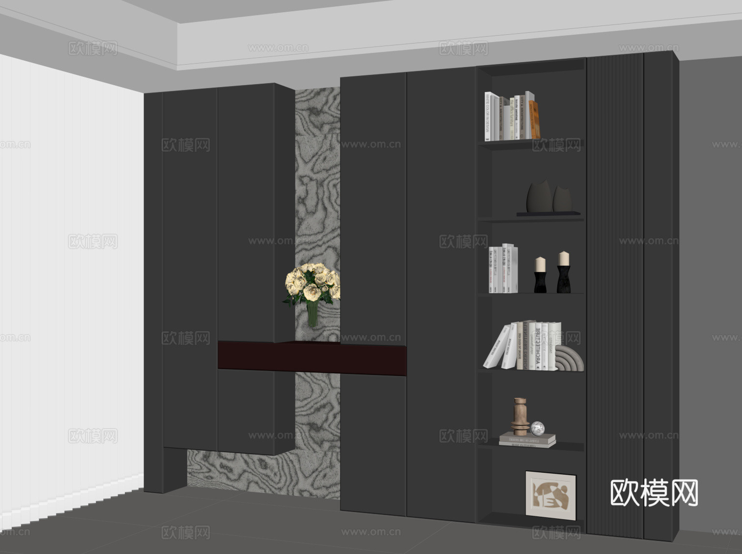 现代意式玄关柜su模型