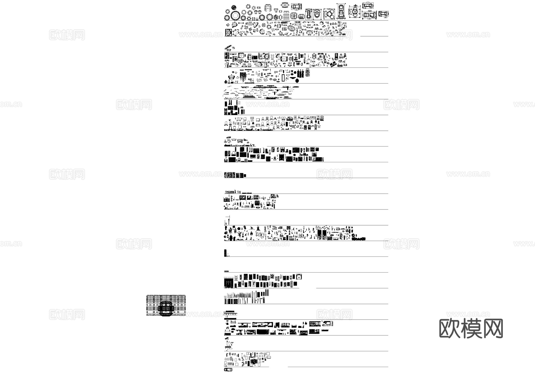 酒店工装CAD图库cad施工图