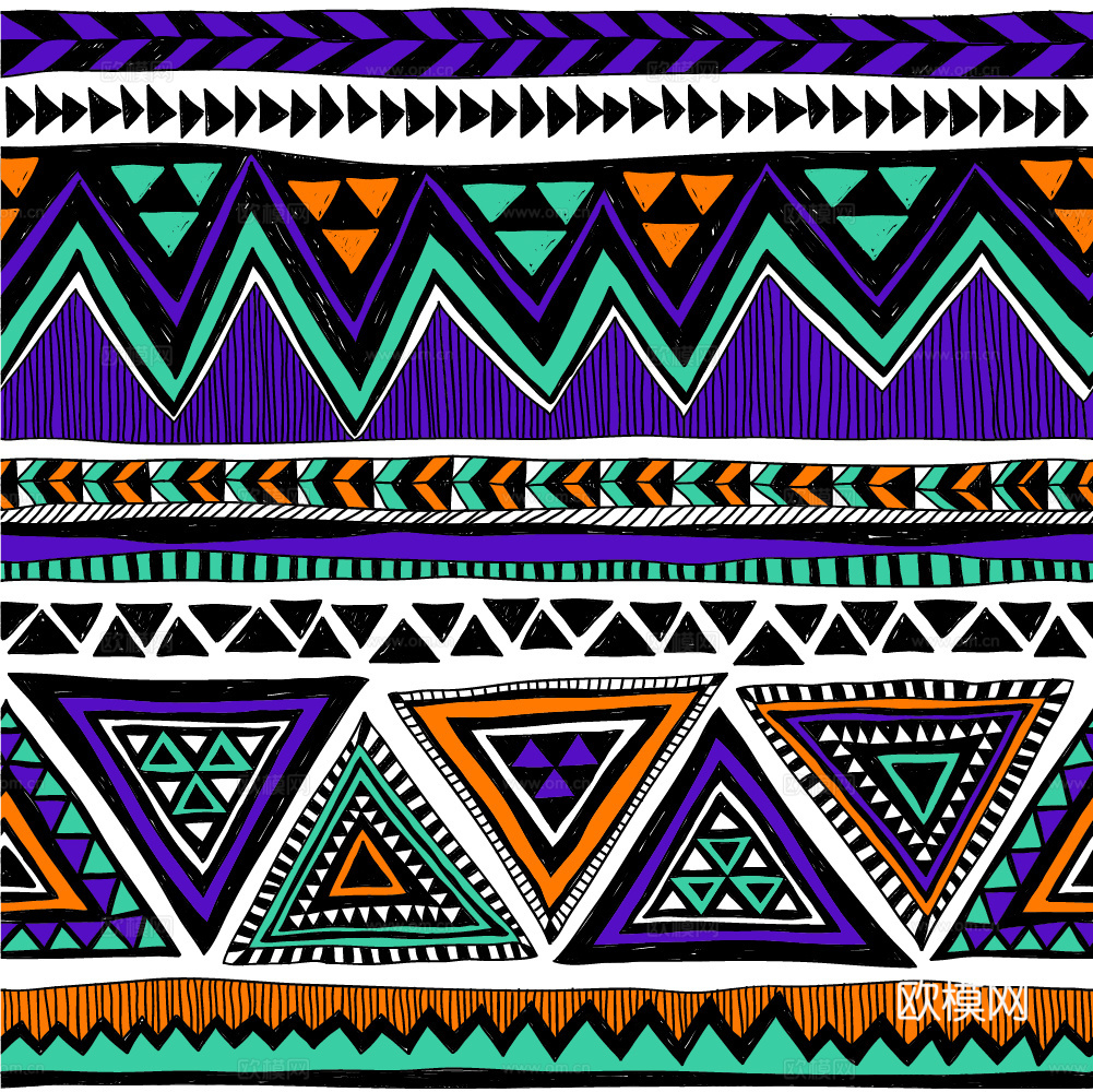复古民族风花纹图案纹理23
