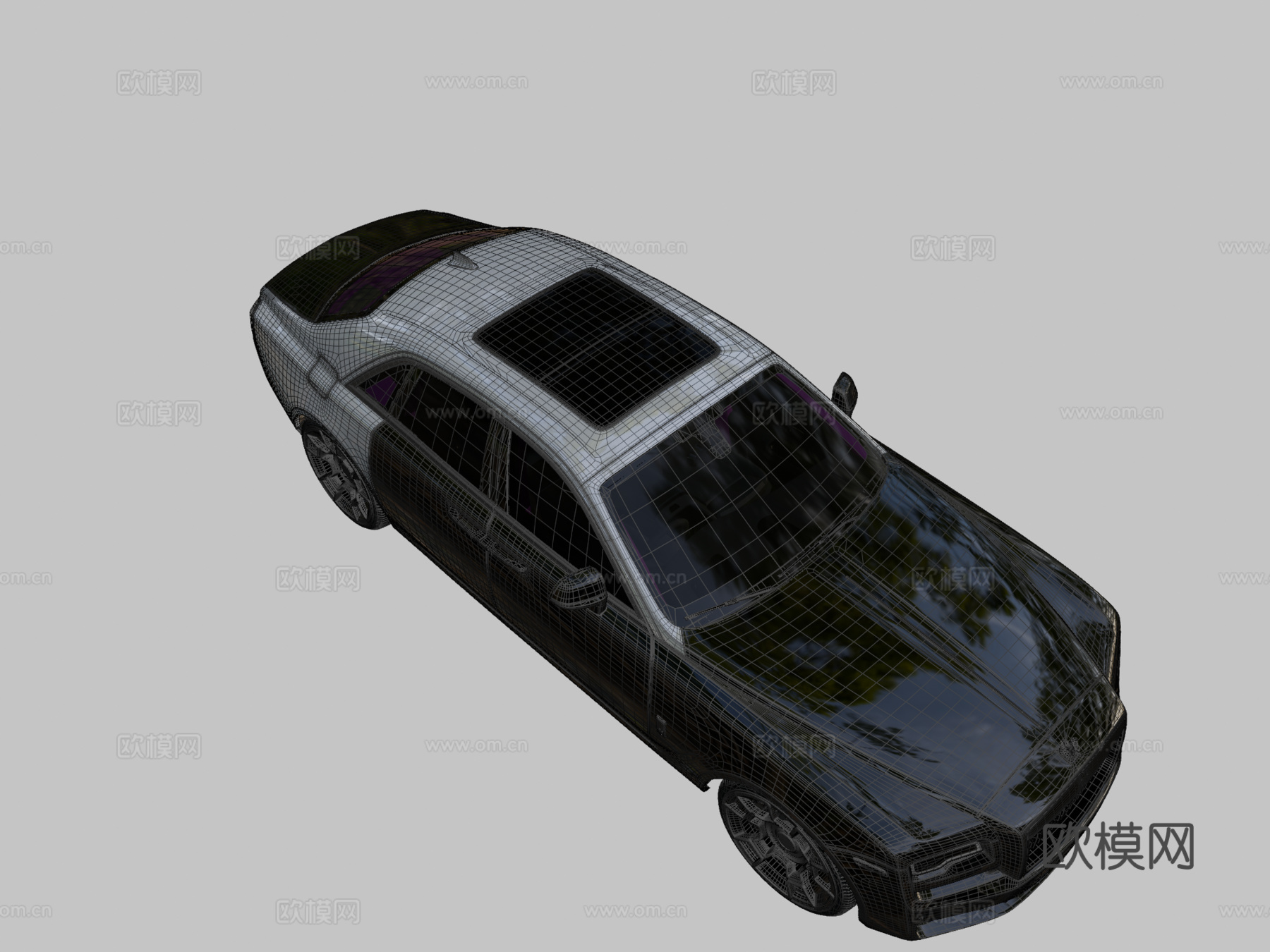 劳斯莱斯古思特3d模型下载（渲染图2）
