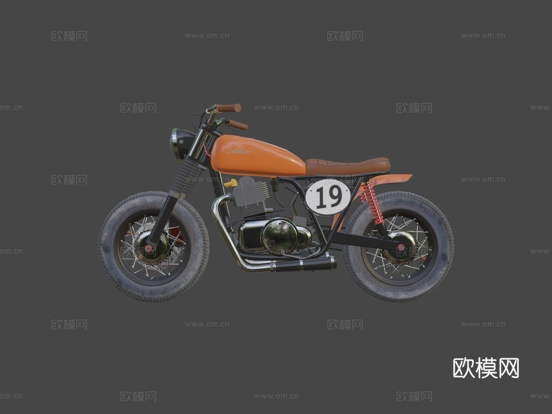 摩托车  定制自行车 JAWA3d模型