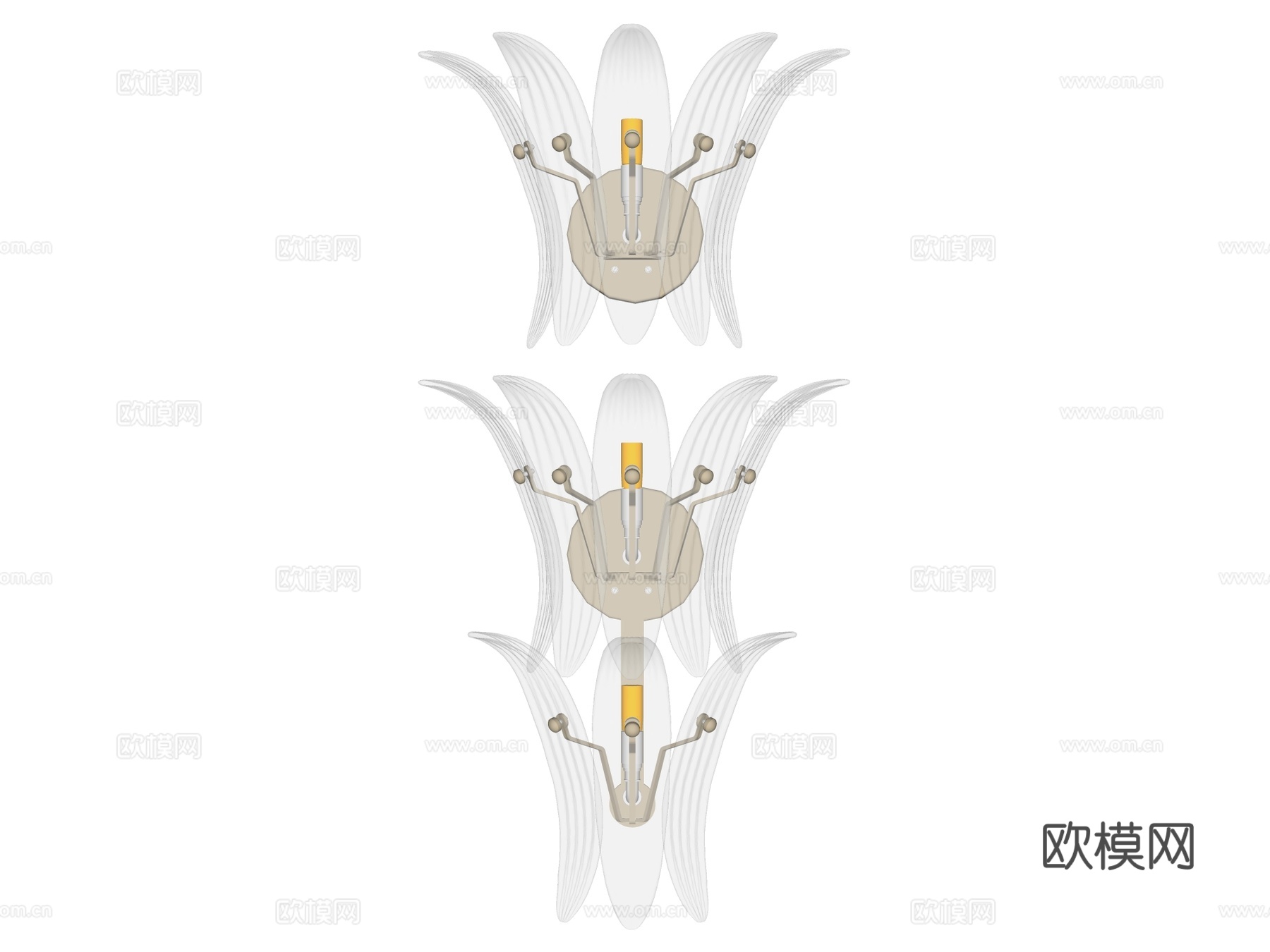 壁灯 装饰壁灯 金属壁灯 水晶壁灯 玻璃壁灯su模型