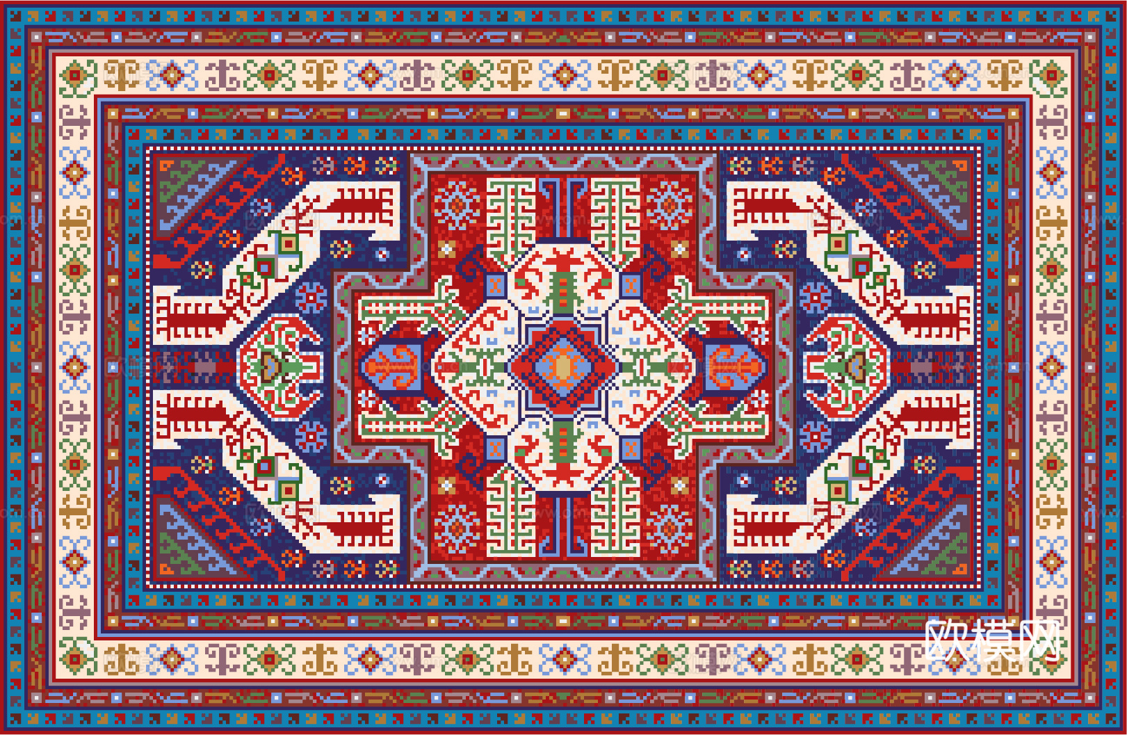 复古民族风花纹图案纹理6