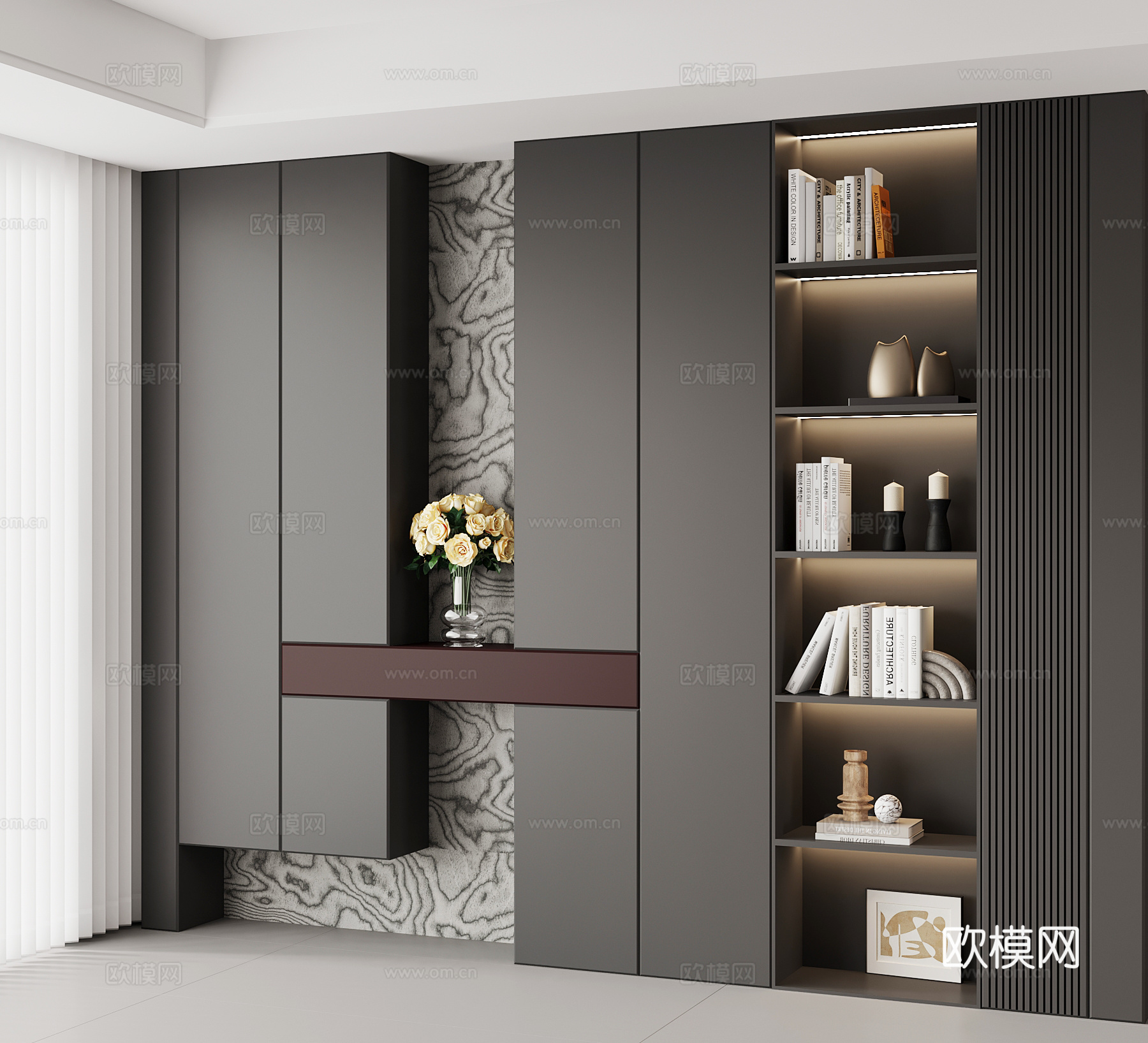 现代意式玄关柜su模型