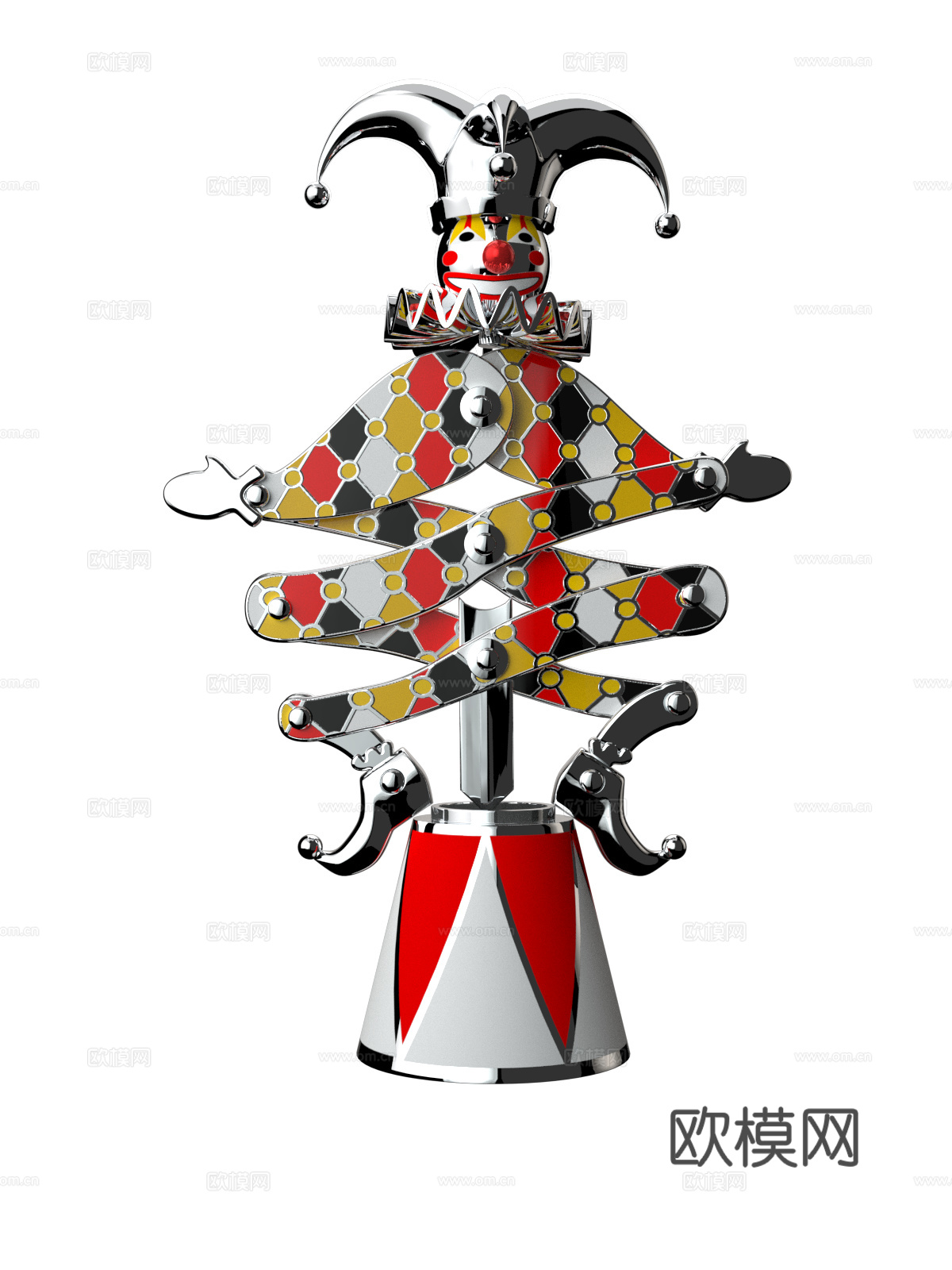 ALESSI艾烈希/马戏团小丑开瓶器 艺术摆件3d模型下载